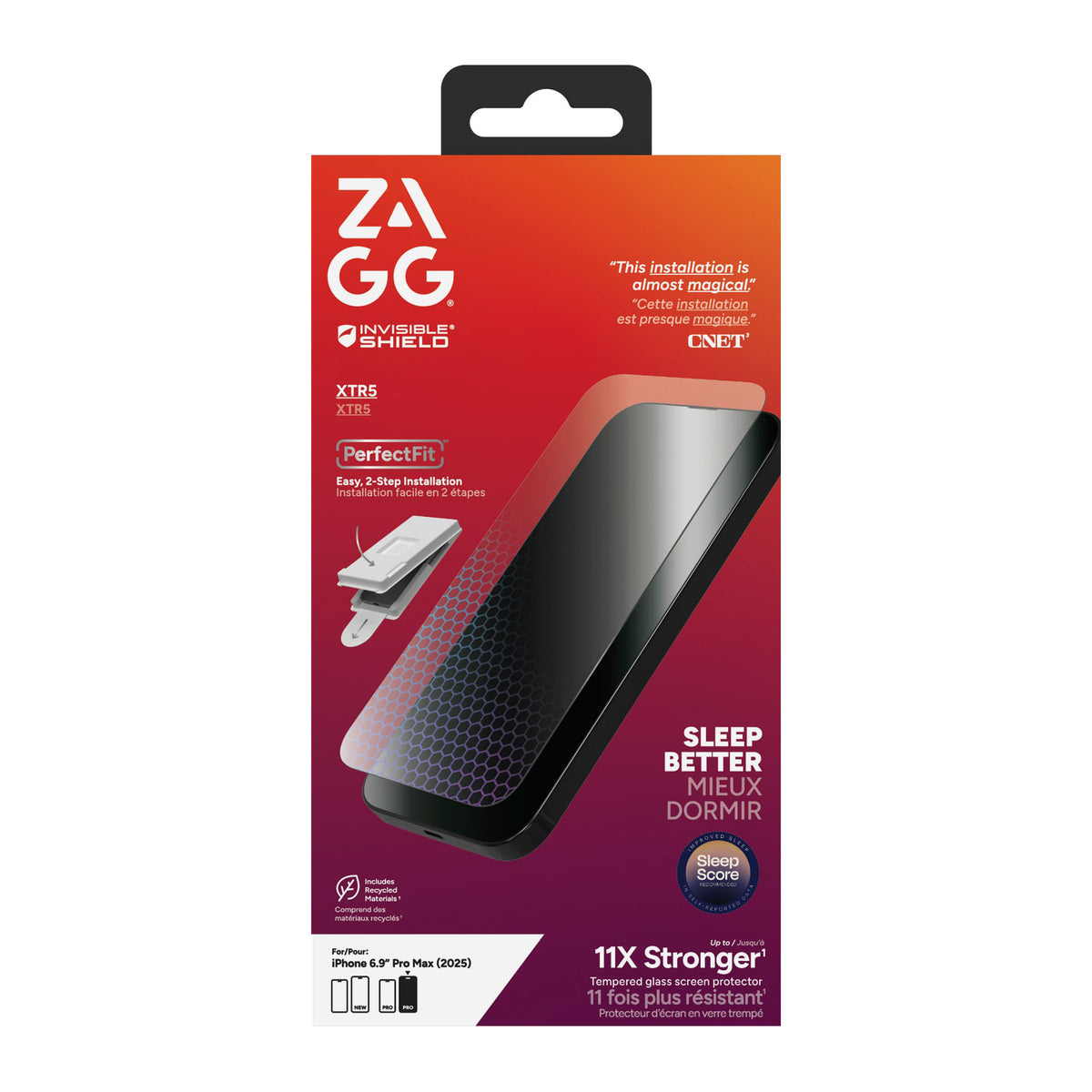 iPhone 18 Pro Max/17 Pro Max ZAGG InvisibleShield Glass XTR5 Screen Protector - 15-14732