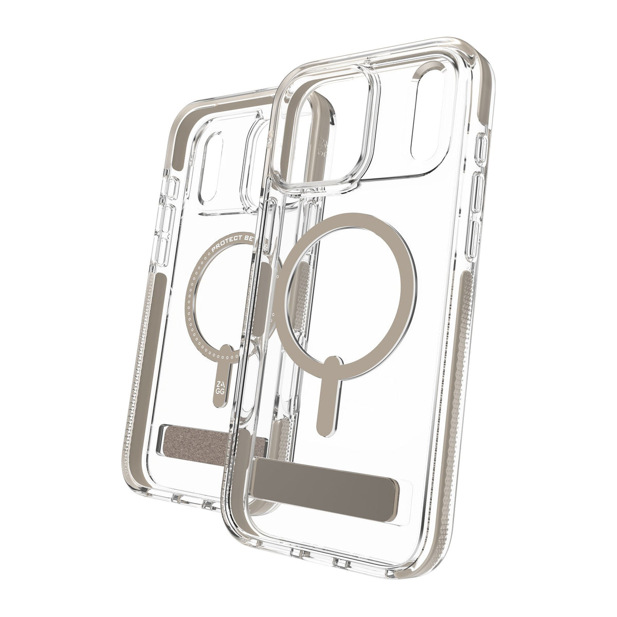 iPhone 18 Pro Max/17 Pro Max ZAGG Graphene Santa Cruz Snap Kickstand Case - Titanium - 15-14749