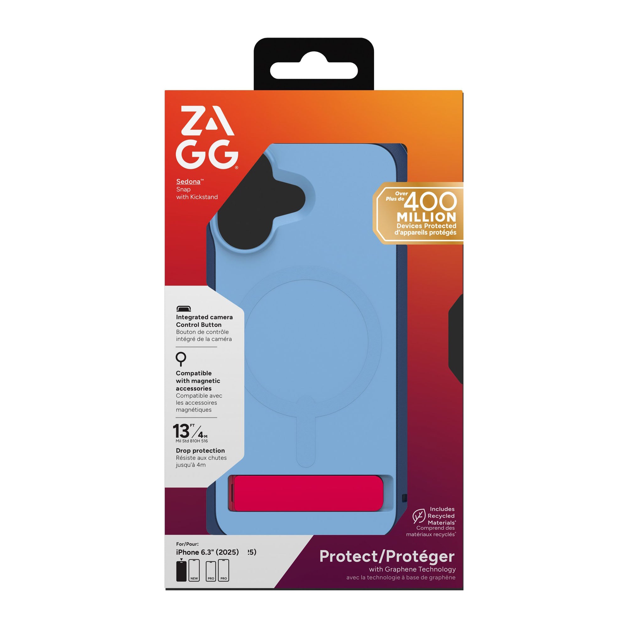 iPhone 17 ZAGG Graphene Sedona Snap Kickstand Case - Royal Ember - 15-14751
