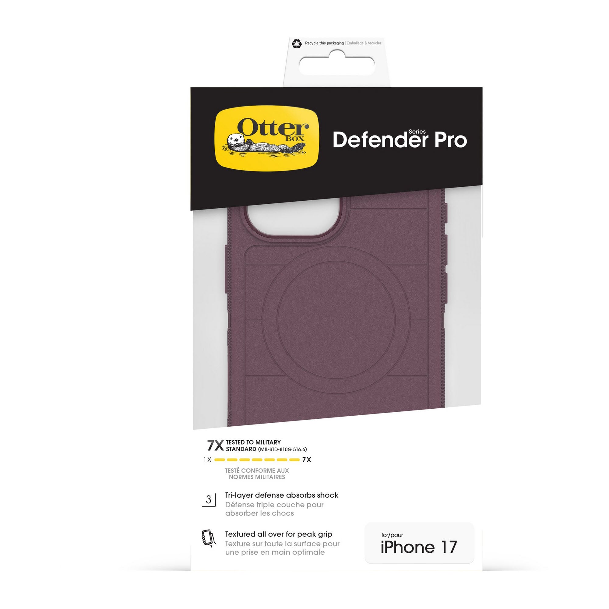 iPhone 17 Otterbox Defender Pro w/MagSafe + Camera Control Case - Purple Mystery - 15-14765