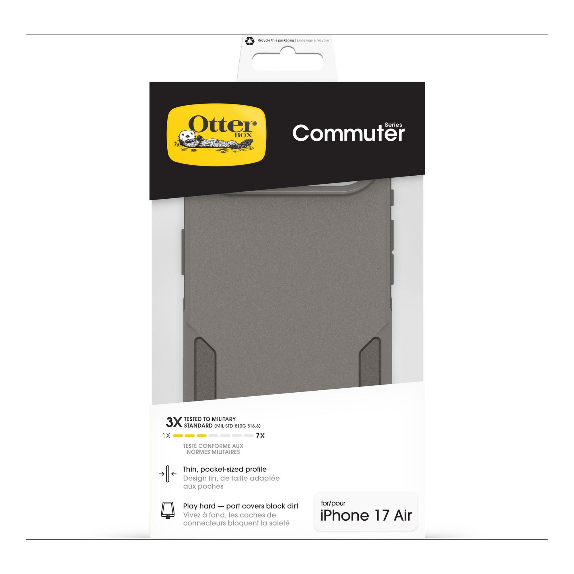 iPhone Air Otterbox Commuter w/MagSafe + Camera Control Case - Grey Comfort - 15-14792