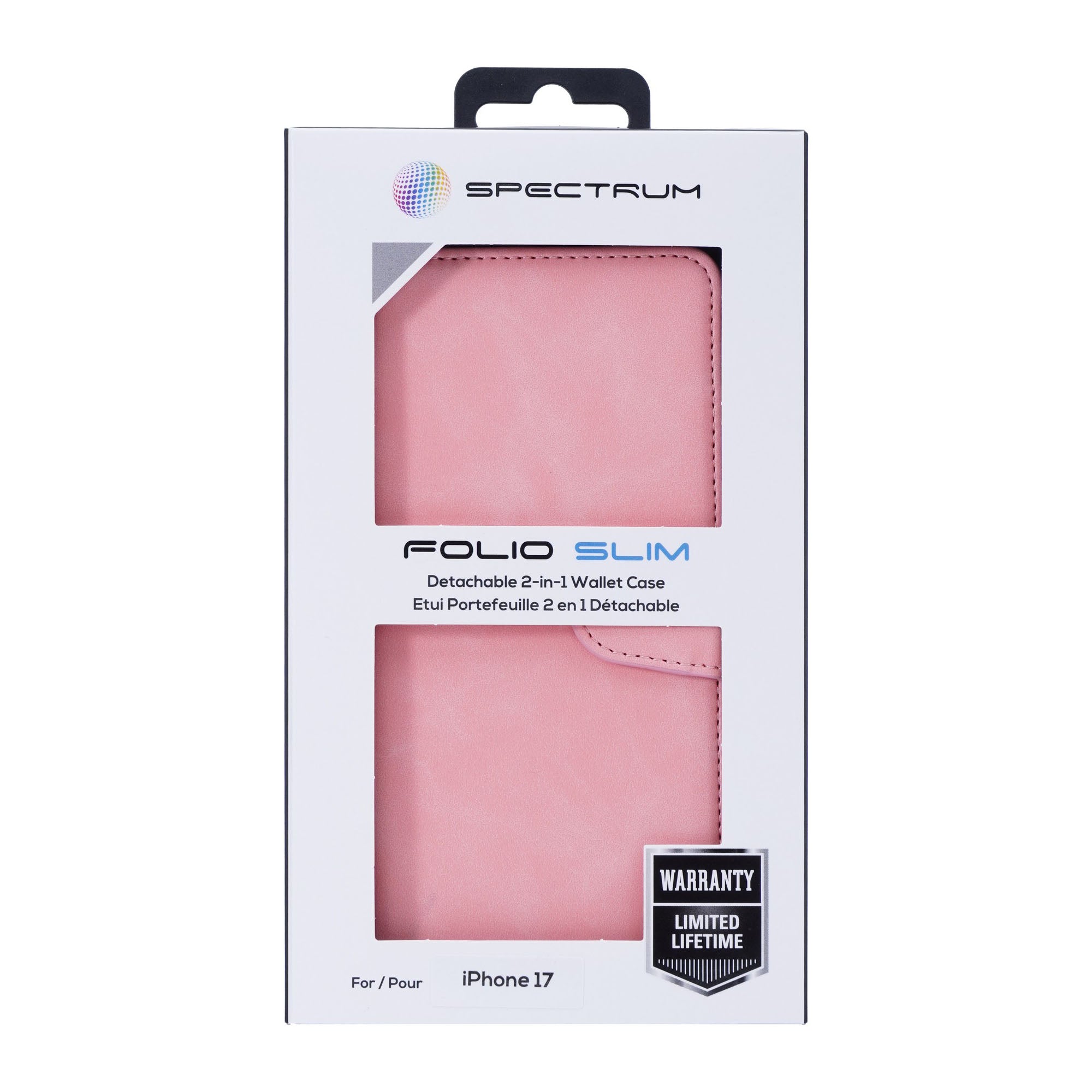 iPhone 17 SPECTRUM Folio Slim Detachable 2-1 Wallet Case - Pink - 15-14901