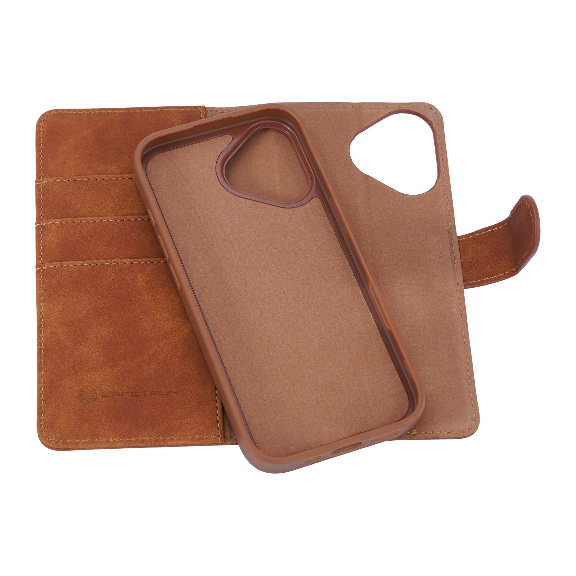 iPhone 17 SPECTRUM Folio Slim Detachable 2-1 Wallet Case - Brown - 15-14902