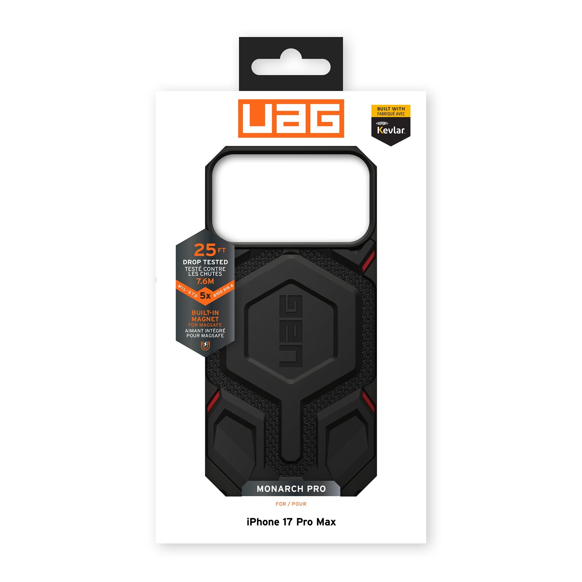 iPhone 17 Pro Max UAG Monarch Pro MagSafe Case - Kevlar Black - 15-15075