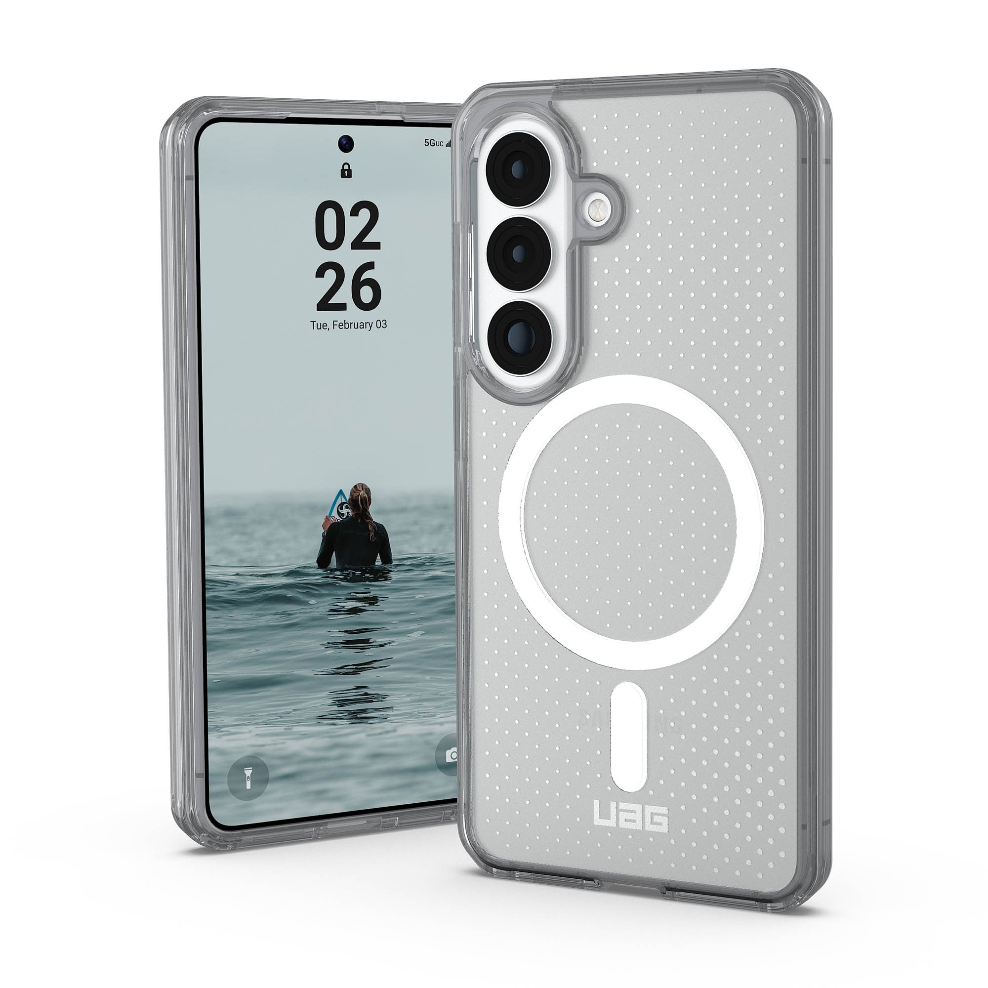 Samsung Galaxy S26 UAG Dot w/Magnet Case - True Clear Ice/Ash - 15-15139