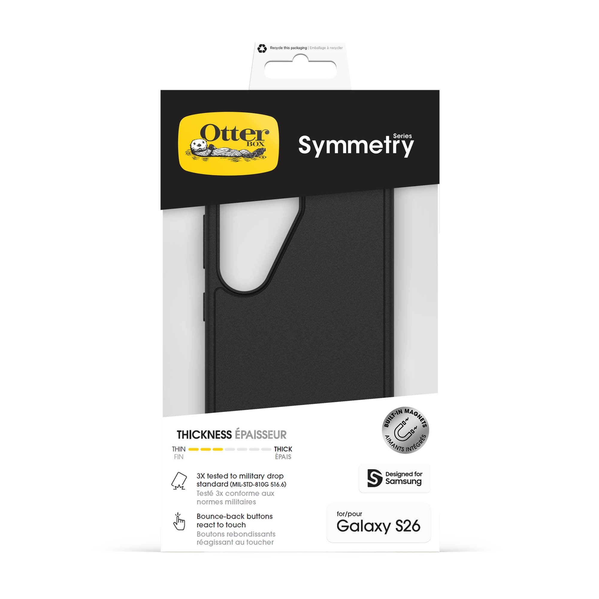 Samsung Galaxy S26 Otterbox Symmetry w/Magnets Case - Black - 15-15165