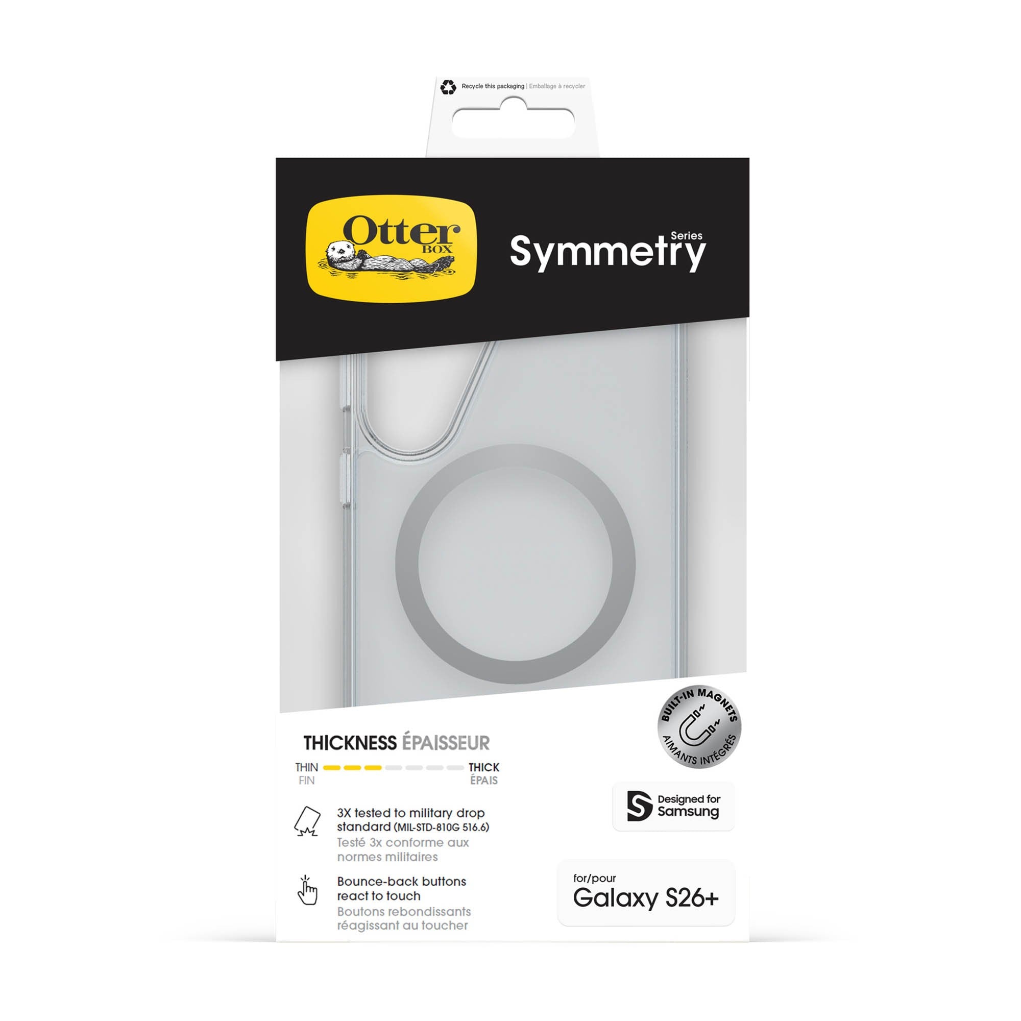 Samsung Galaxy S26+ Otterbox Symmetry Clear w/Magnets Case - Clear - 15-15208