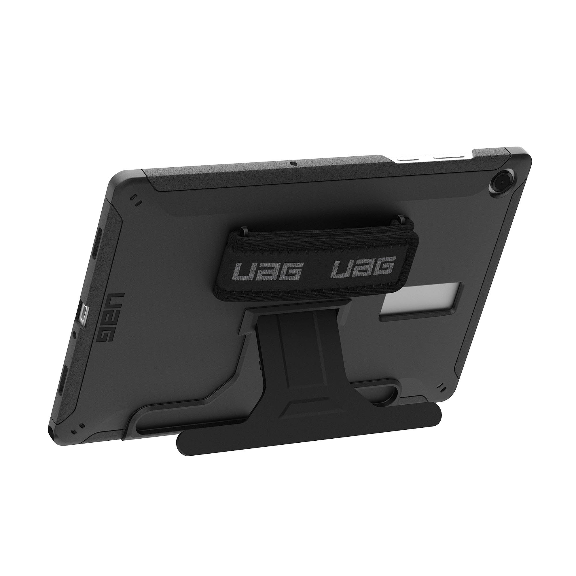 Samsung Galaxy Tab A11+/A9+ UAG Scout w/Kickstand and Handstrap Case - Black - 15-15230