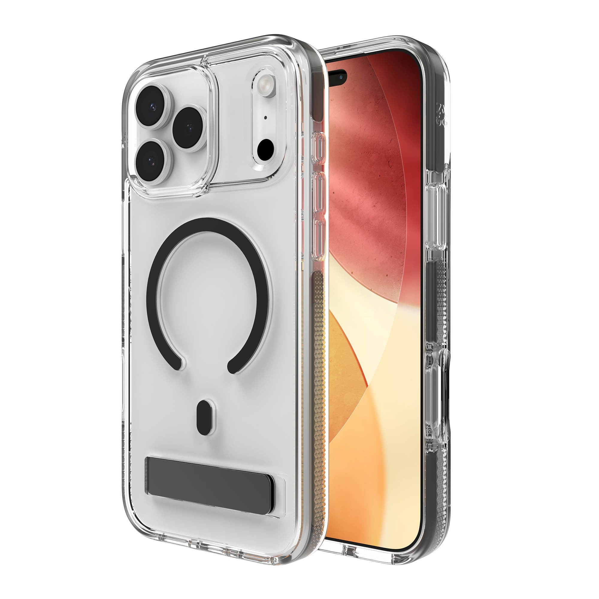 iPhone 17 Pro Max ZAGG Graphene Santa Cruz Snap Kickstand Case - Black - 15-15272