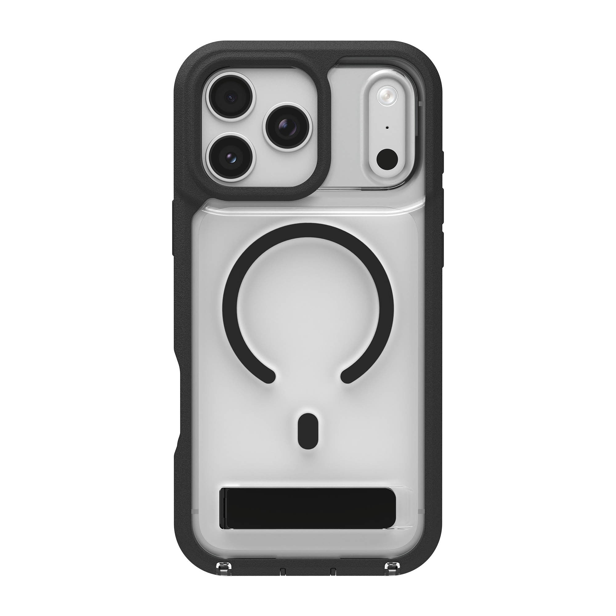 iPhone 17 Pro Max ZAGG Graphene Rainier Snap Kickstand Case - Clear/Black - 15-15274
