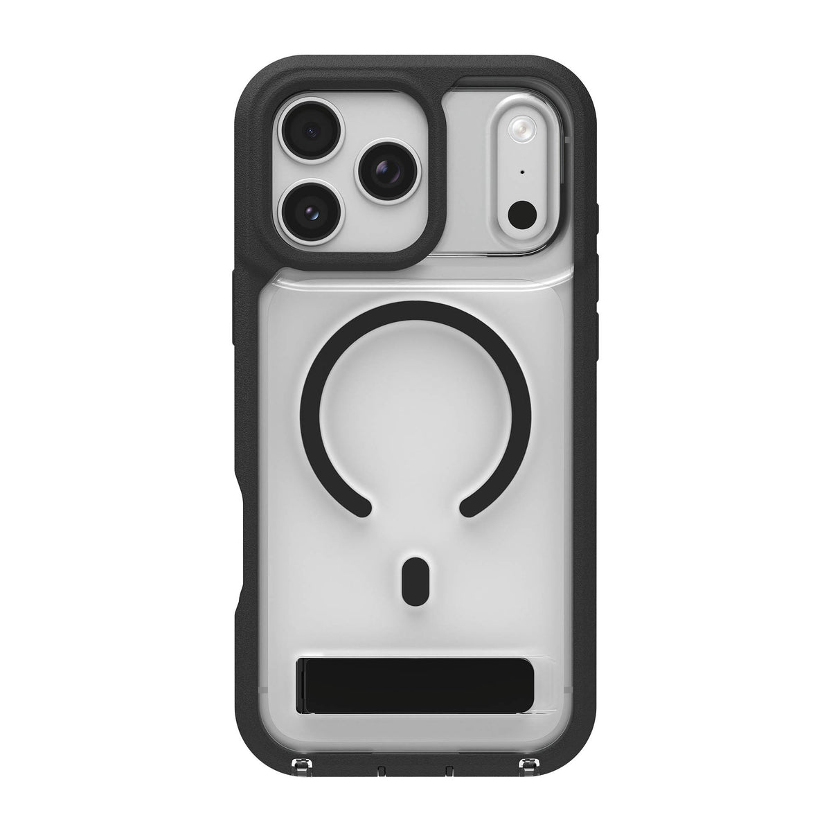 iPhone 18 Pro Max/17 Pro Max ZAGG Graphene Rainier Snap Kickstand Case - Clear/Black - 15-15274