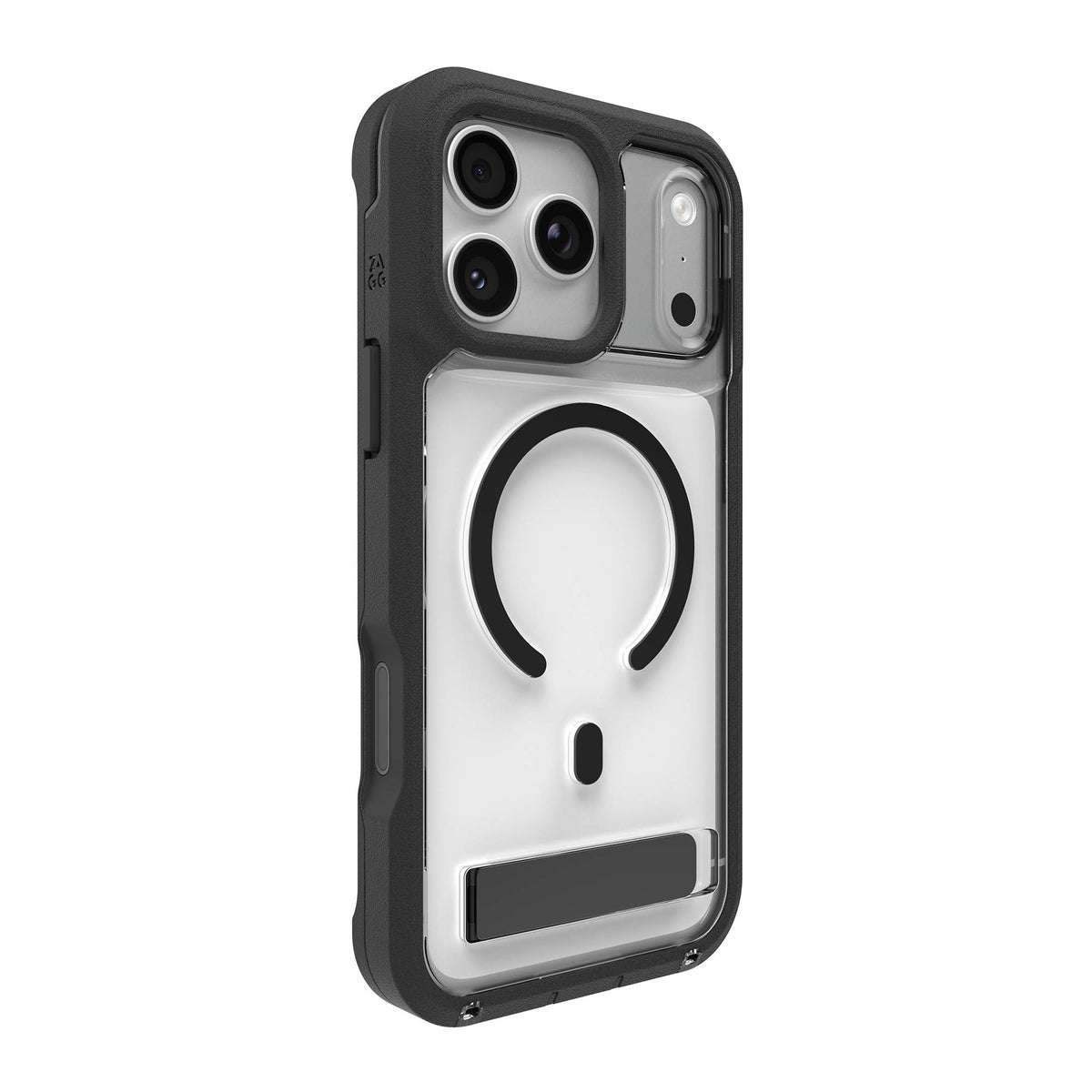 iPhone 18 Pro Max/17 Pro Max ZAGG Graphene Rainier Snap Kickstand Case - Clear/Black - 15-15274