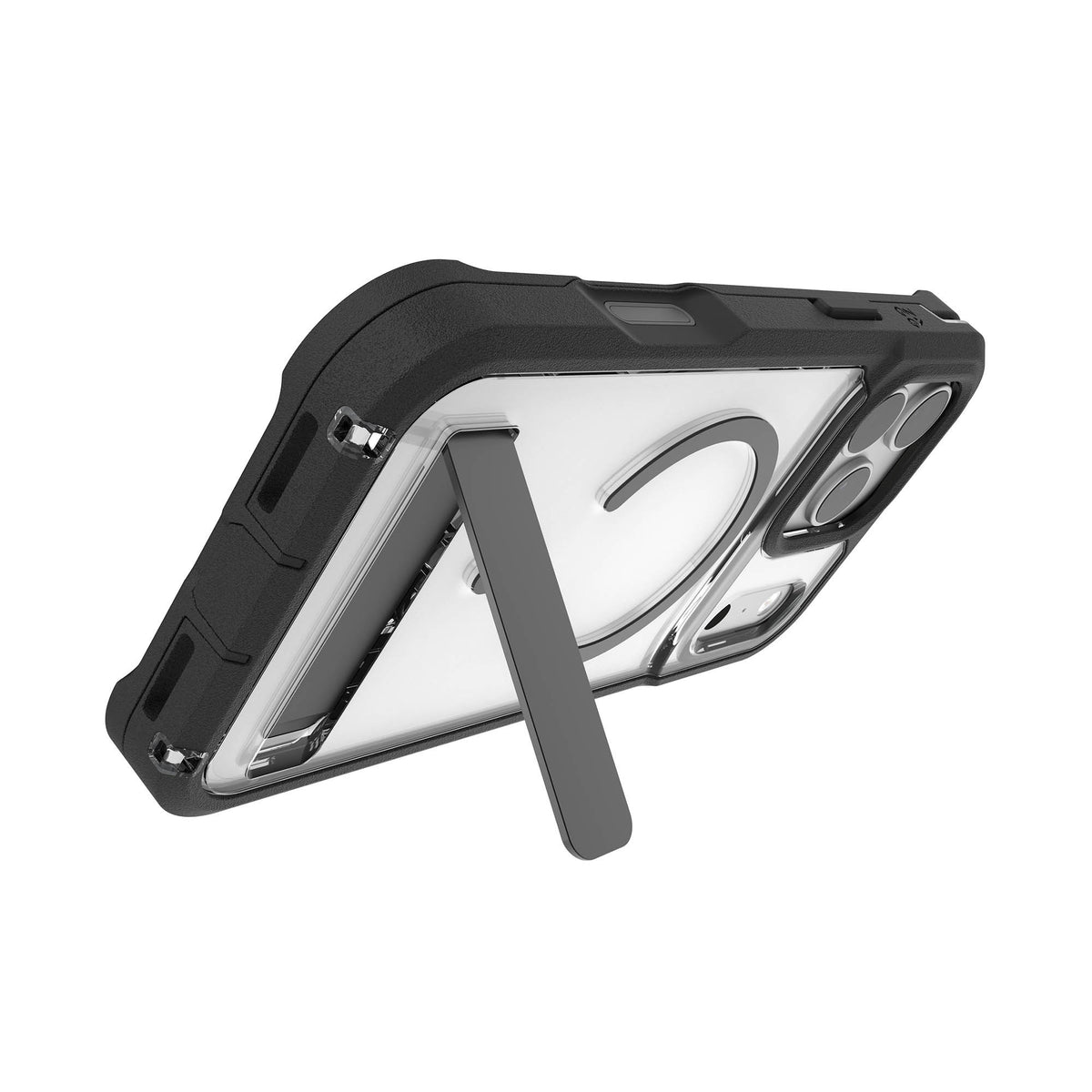 iPhone 18 Pro Max/17 Pro Max ZAGG Graphene Rainier Snap Kickstand Case - Clear/Black - 15-15274