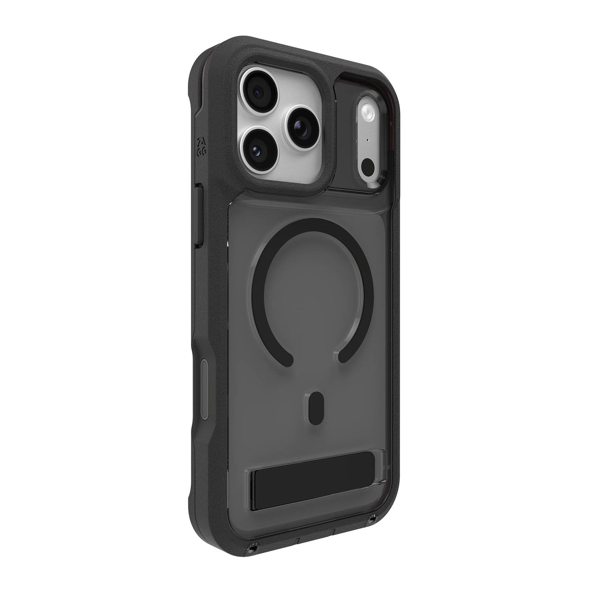 iPhone 18 Pro Max/17 Pro Max ZAGG Graphene Rainier Snap Kickstand Case - Smoke Black - 15-15278