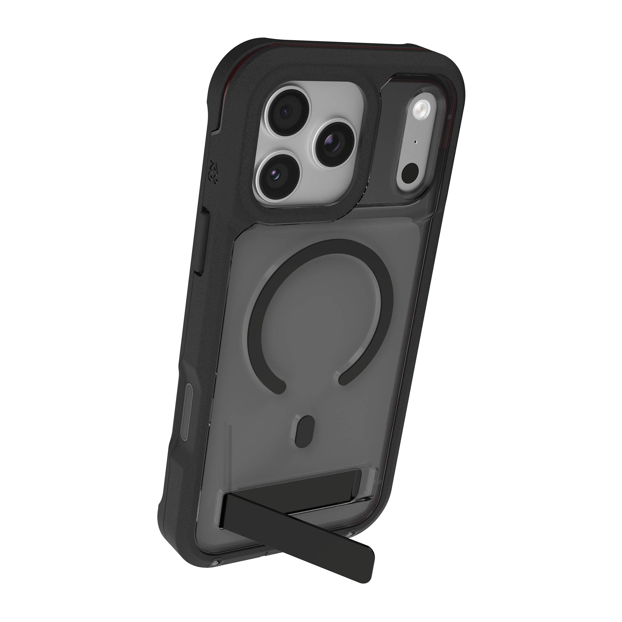 iPhone 17 Pro Max ZAGG Graphene Rainier Snap Kickstand Case - Smoke Black - 15-15278