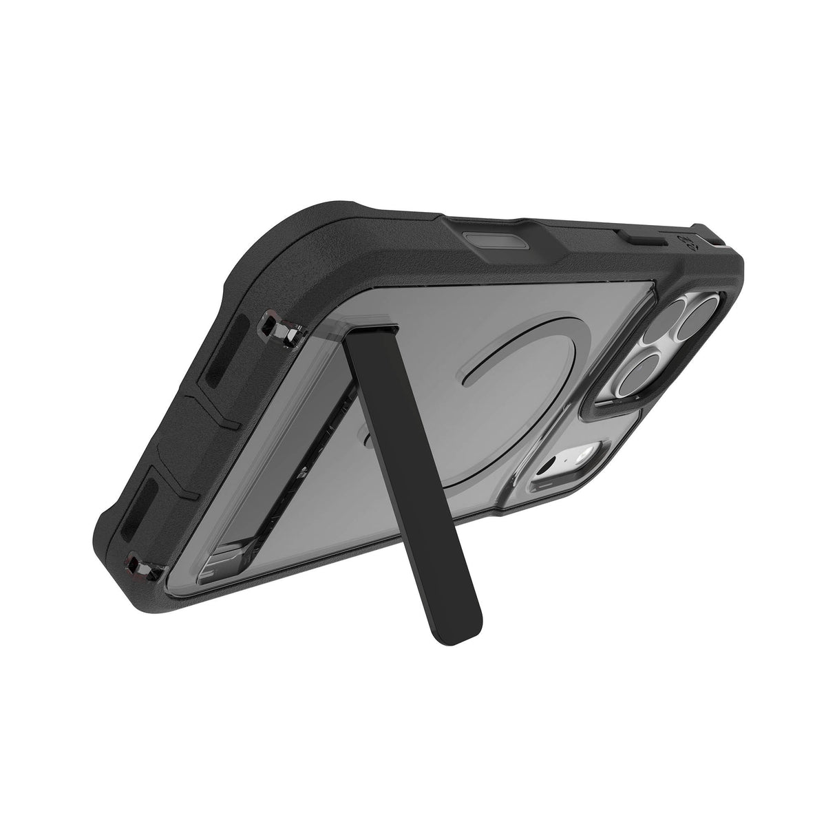 iPhone 18 Pro Max/17 Pro Max ZAGG Graphene Rainier Snap Kickstand Case - Smoke Black - 15-15278