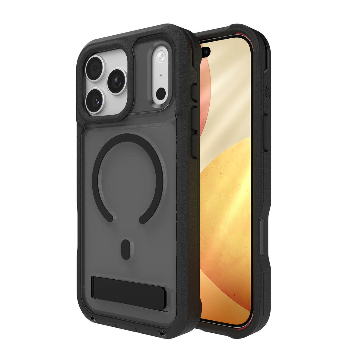 iPhone 18 Pro Max/17 Pro Max ZAGG Graphene Rainier Snap Kickstand Case - Smoke Black - 15-15278