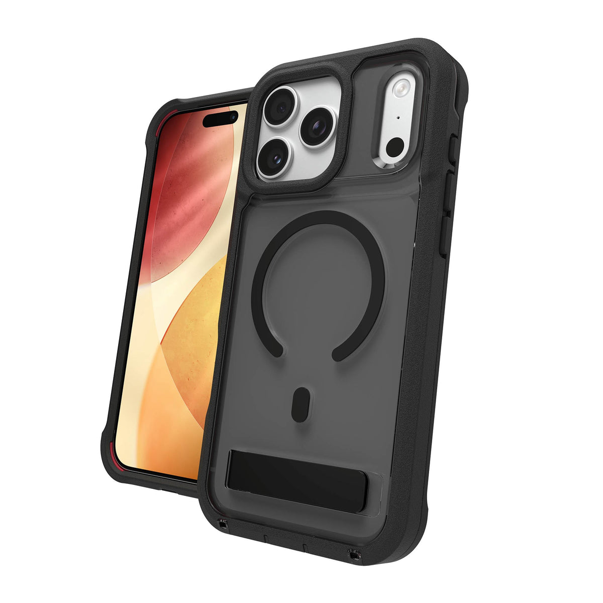 iPhone 18 Pro Max/17 Pro Max ZAGG Graphene Rainier Snap Kickstand Case - Smoke Black - 15-15278