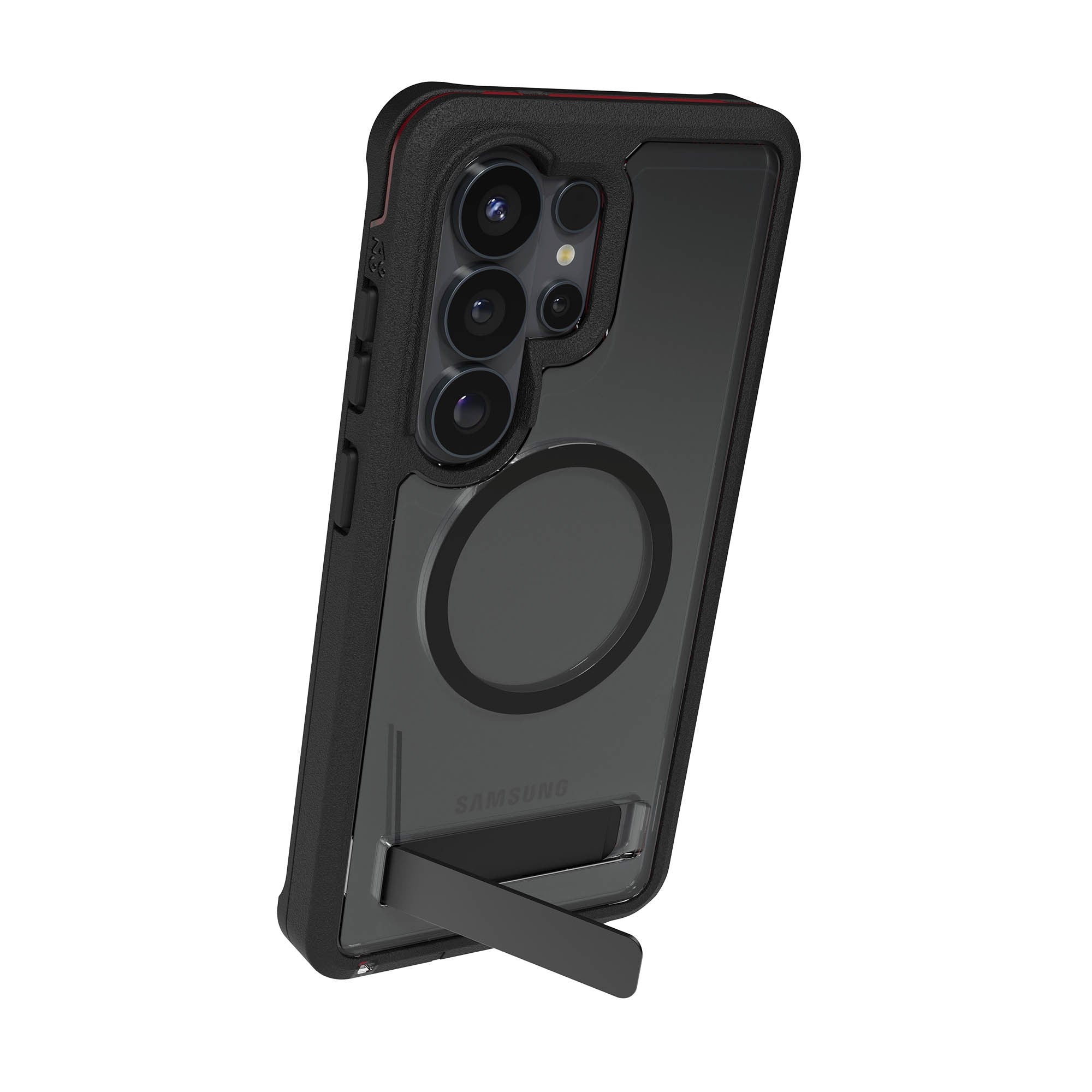 Samsung Galaxy S26 Ultra ZAGG Graphene Rainier Snap Kickstand Case - Smoke Black - 15-15329