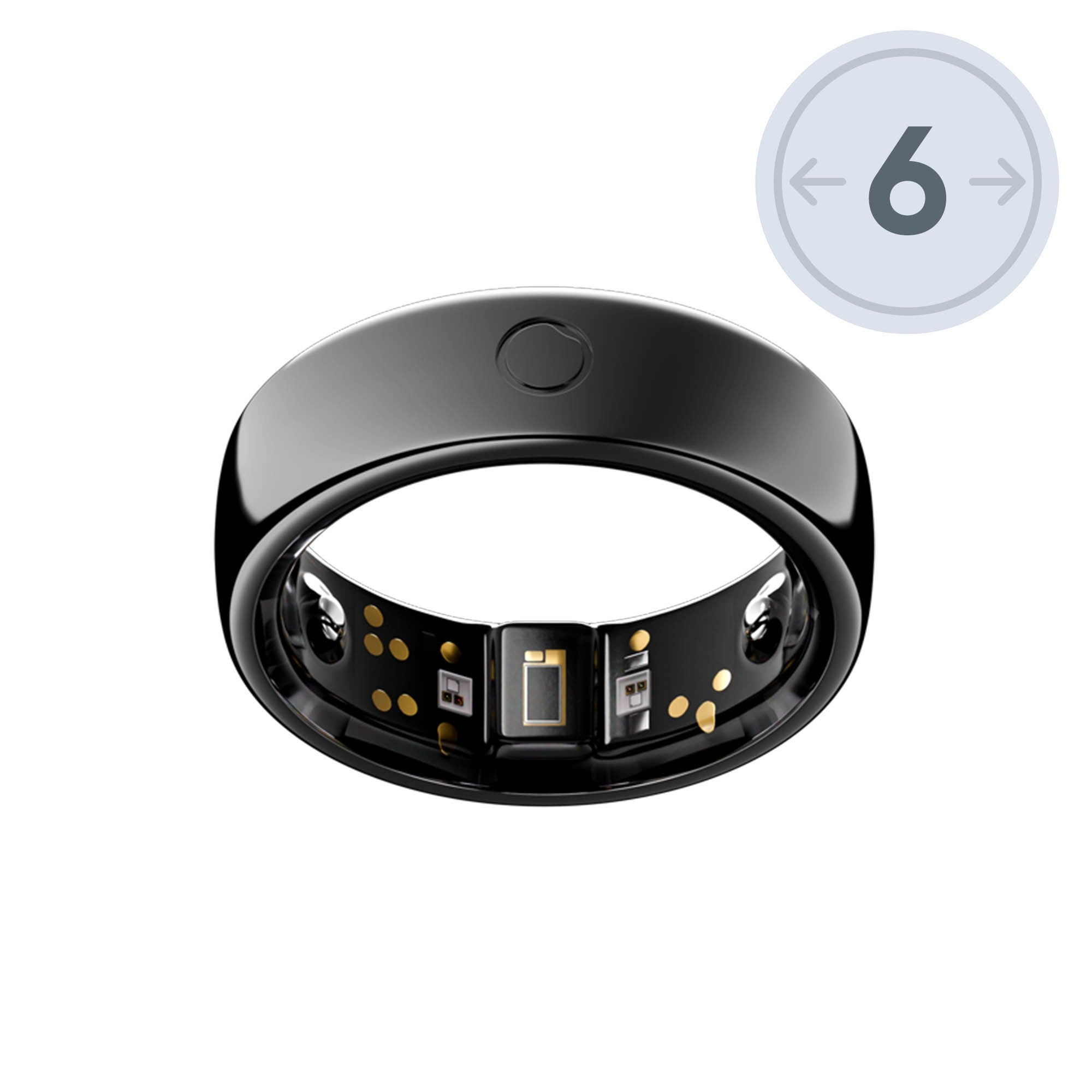 Circular Ring 2 Size 6 - Black - 15-15367