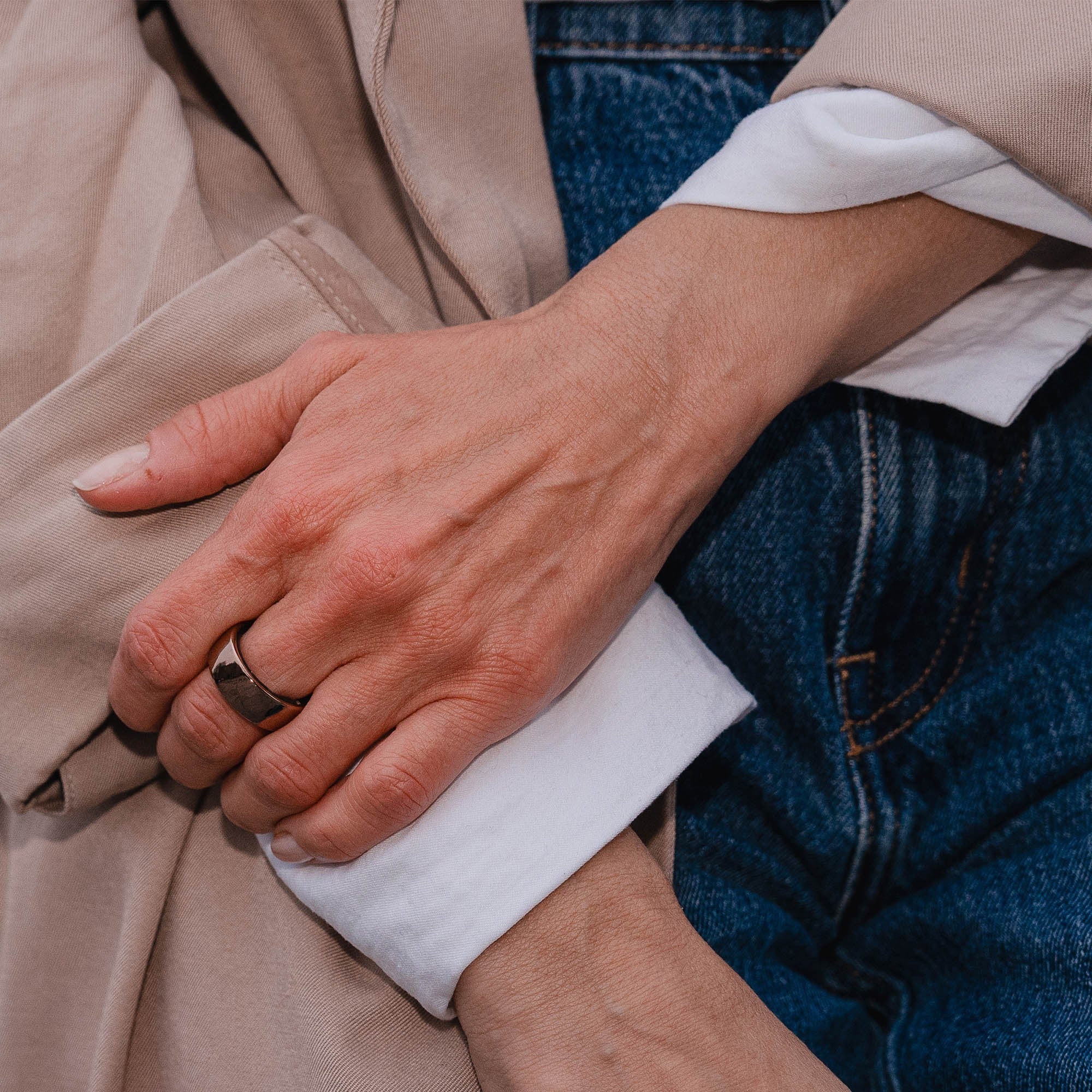 Circular Ring 2 Size 7 - Rose Gold - 15-15386