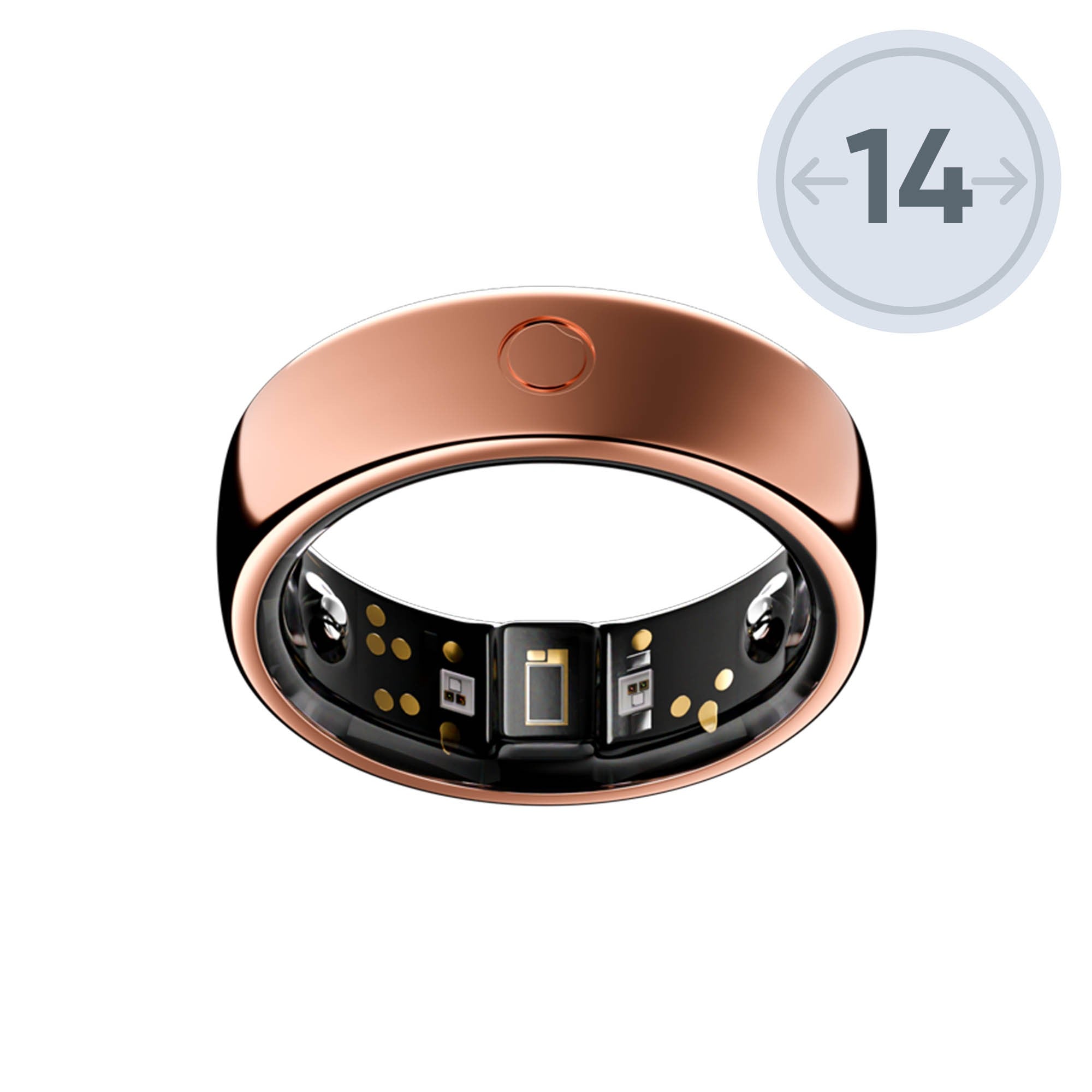 Circular Ring 2 Size 14 - Rose Gold - 15-15393