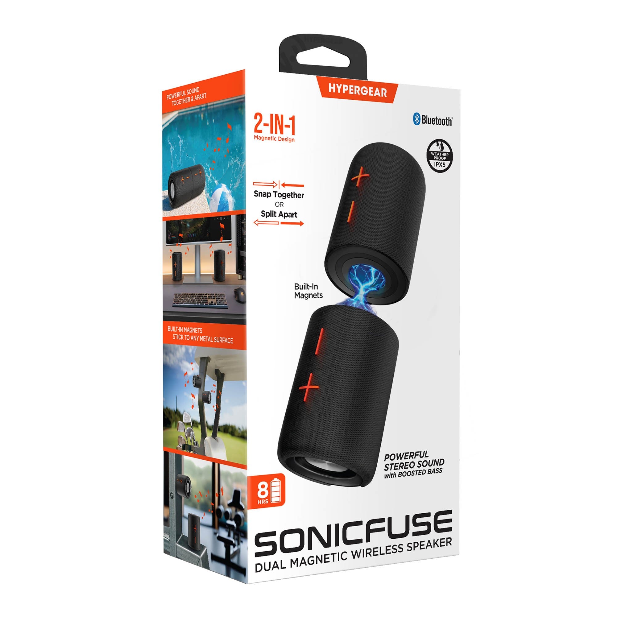 HyperGear SonicFuse Dual Magnetic Portable Speakers - 15-15440