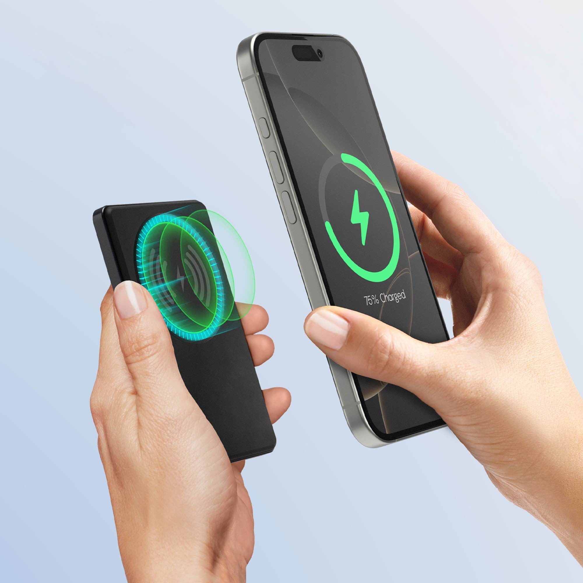 HyperGear 5000mAh Power Pack Mag Ultra-Slim Wireless Magnetic Portable Power Bank - 15-15458