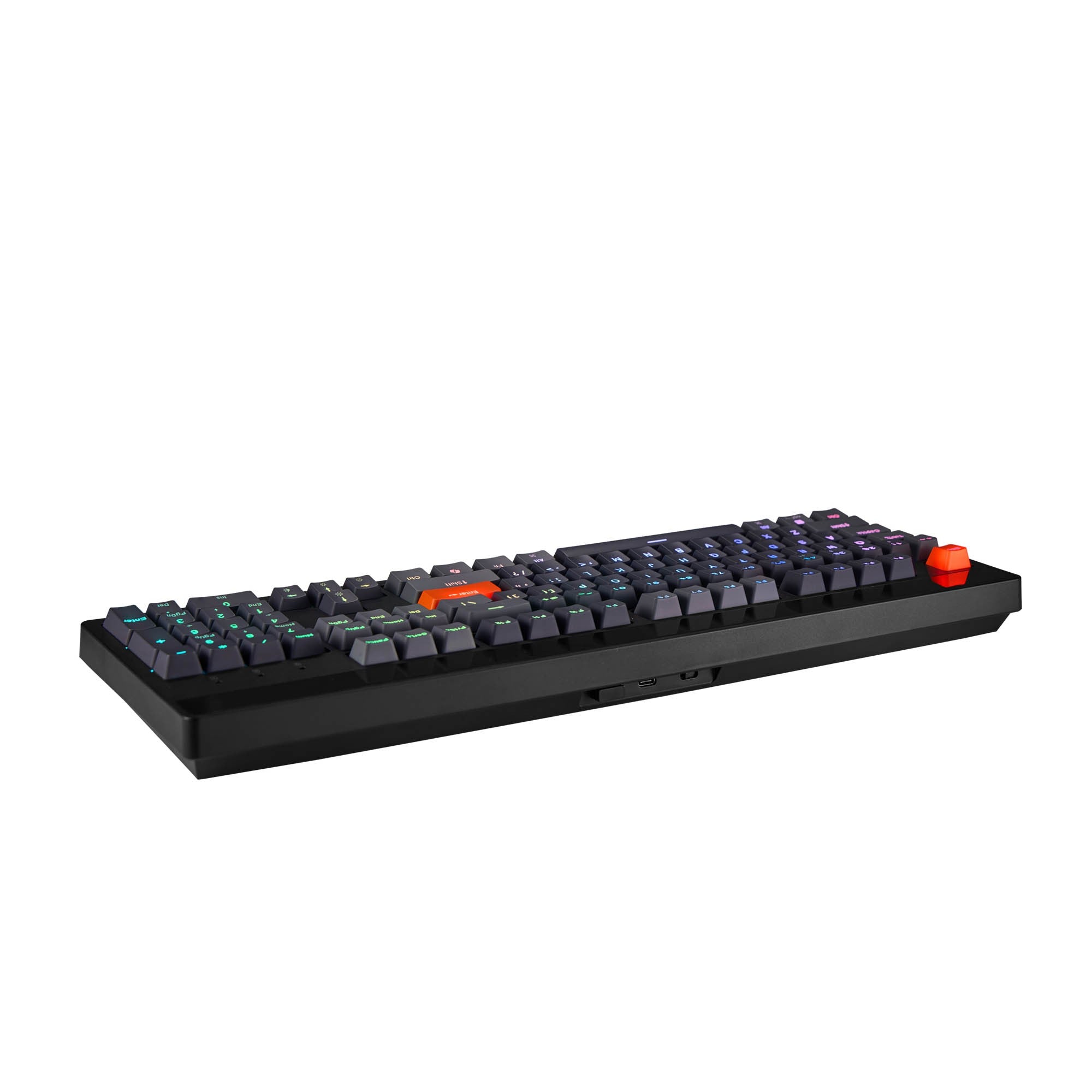 Adesso Wired/Wireless/BT Multi-OS Illuminated Mechanical QMK VIA Compact Keyboard w/CoPilot - 15-15545