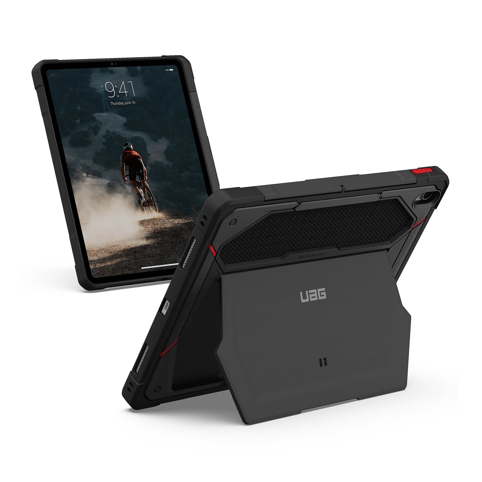 iPad Air 13-in M4/M3/M2 UAG Monarch - Kevlar Black - 15-15552
