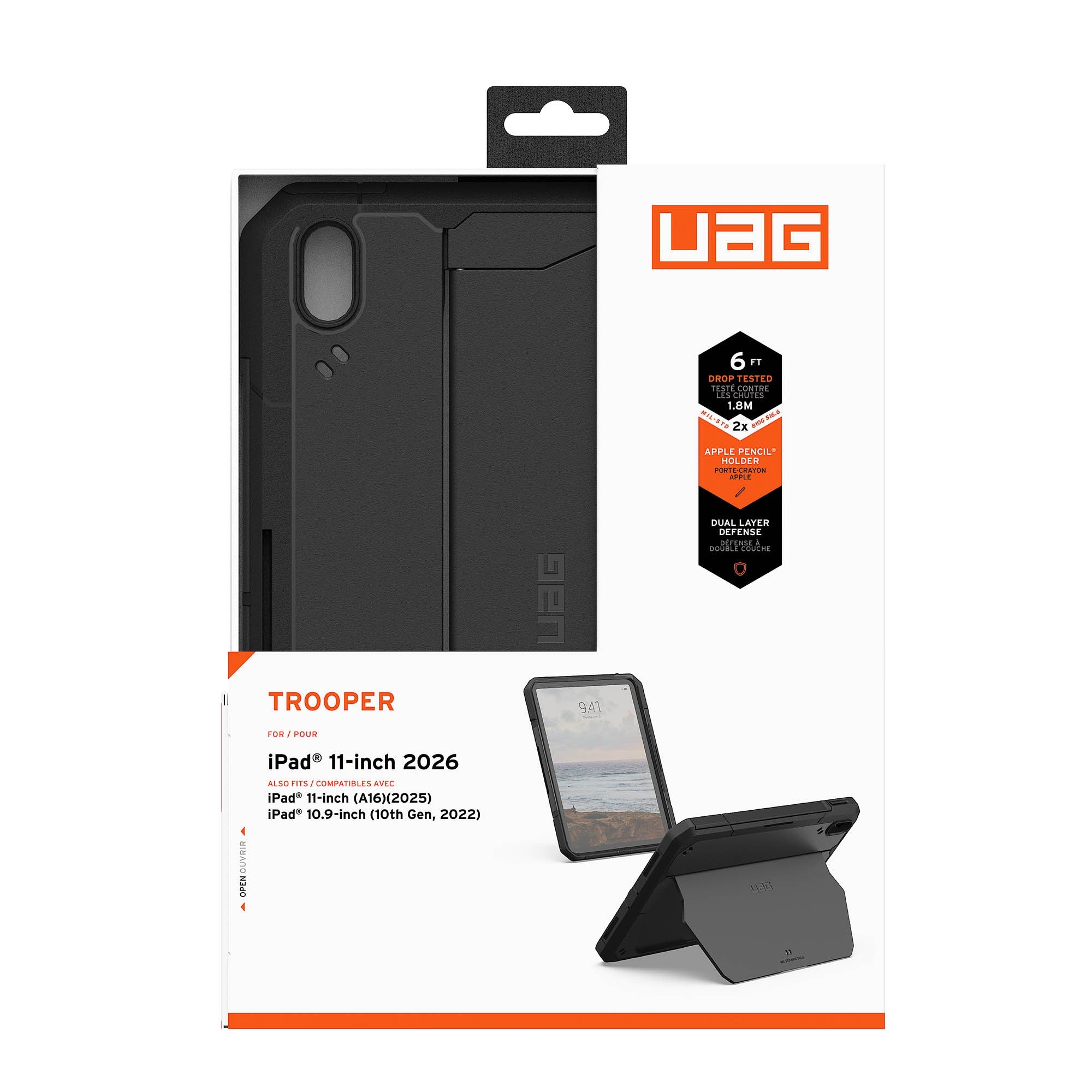 iPad A16/iPad 10th Gen UAG Trooper - Black - 15-15555