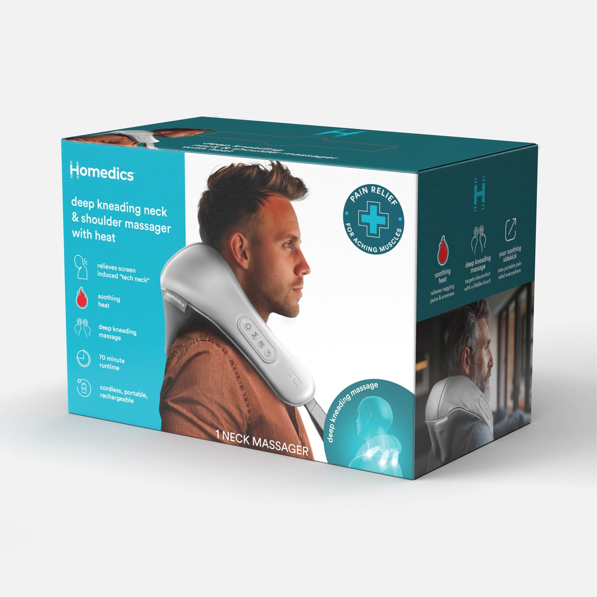 Homedics Deep Kneading Rechargeable Neck and Shoulder Massager - 15-15643