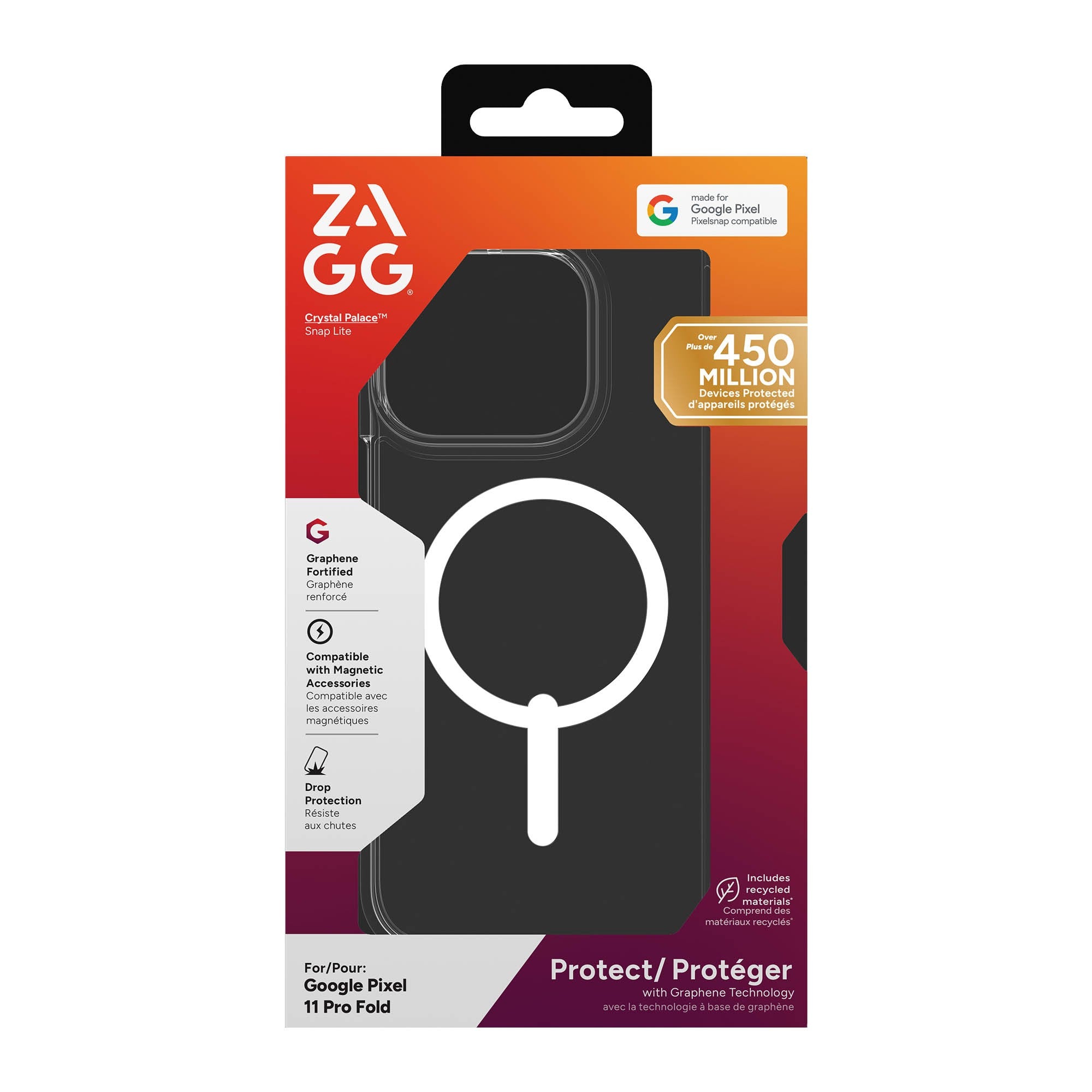 Google Pixel 11 Pro Fold ZAGG Graphene Crystal Palace Lite Snap Case - Clear - 15-16080