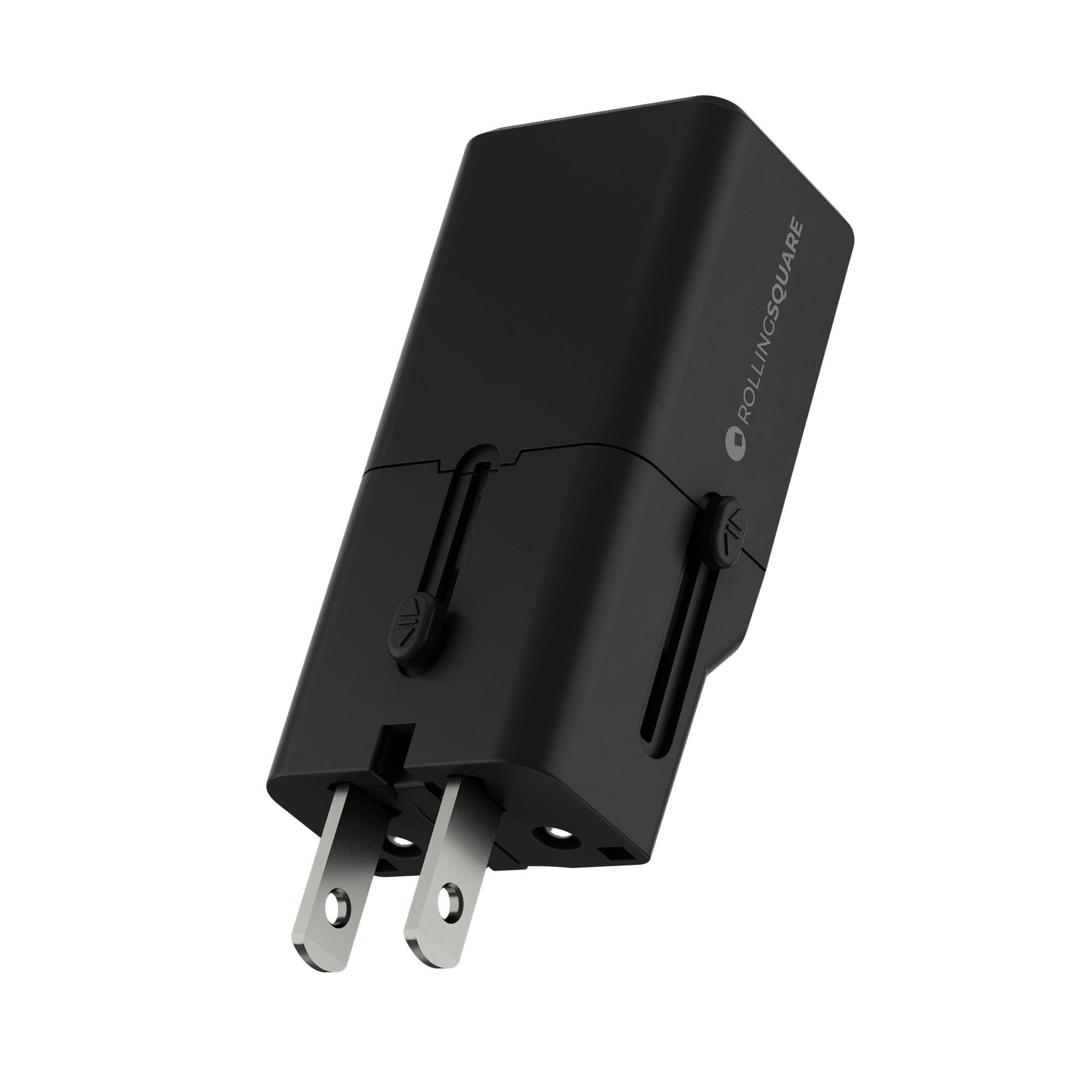 Rolling Square 30W Pocket Travel Adapter USB-C Wall Charger - Black - 15-16109