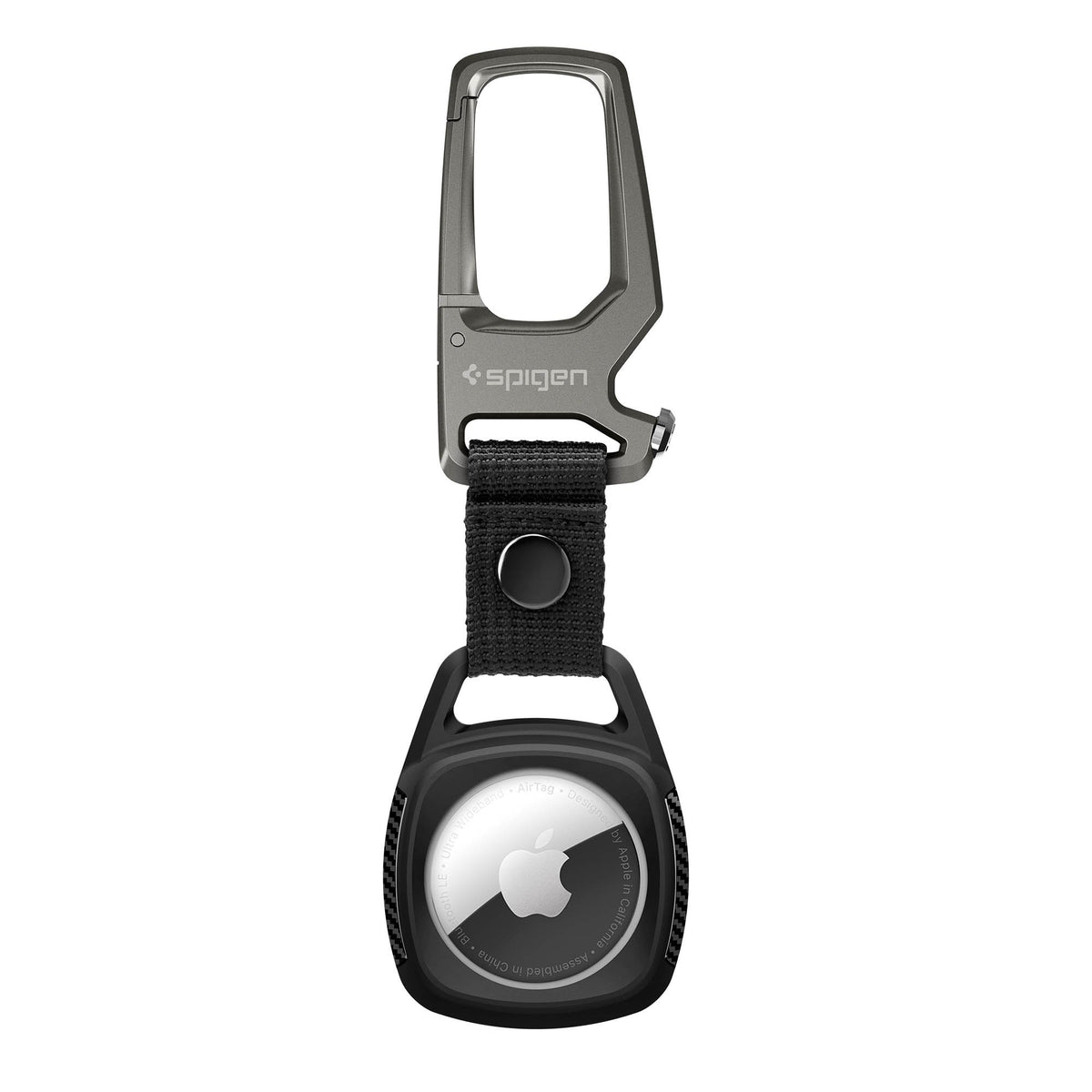 Apple AirTag Spigen Rugged Armor Clip + Key Ring - Black - 15-16398
