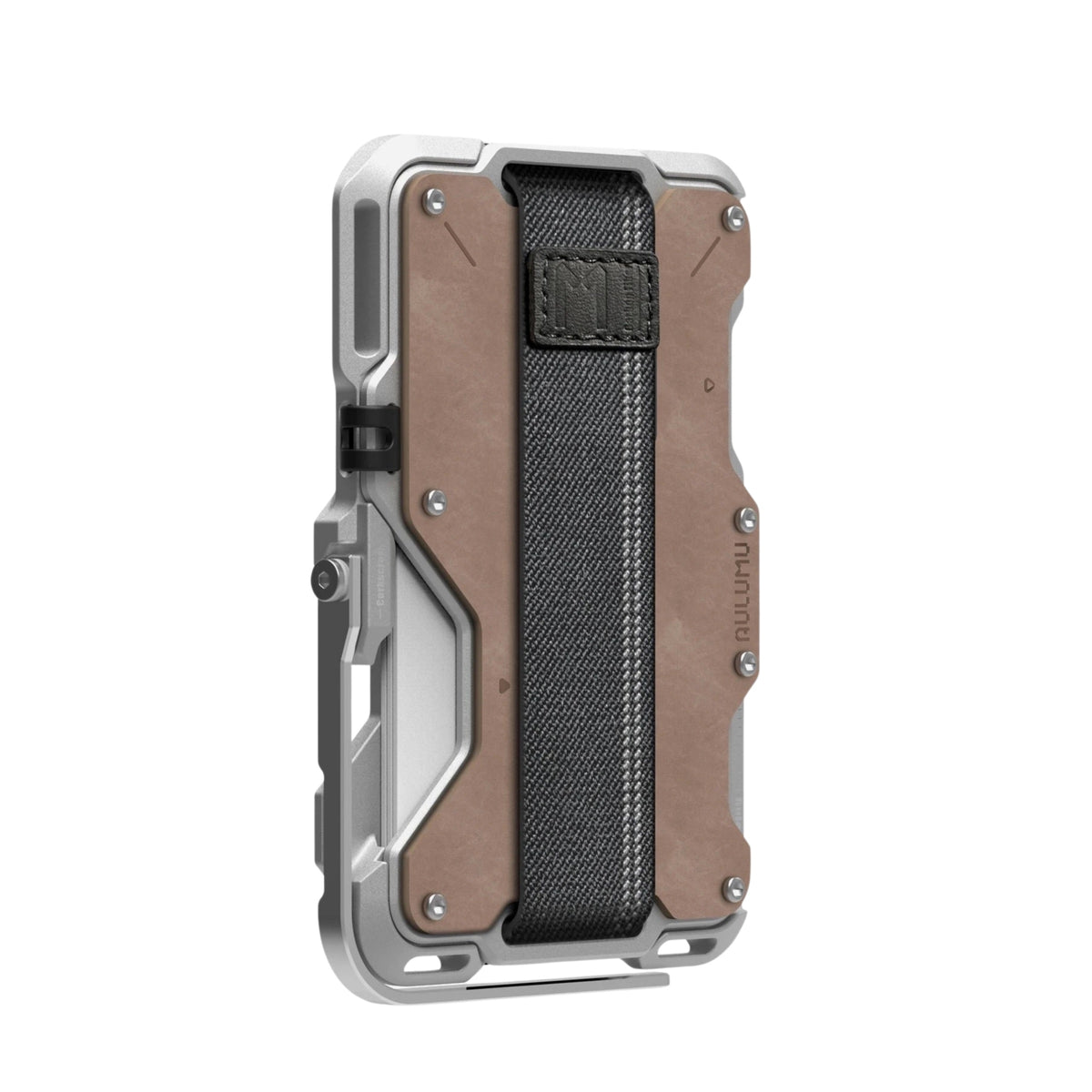 AULUMU Magnetic Metal Wallet Genuine Leather Cover