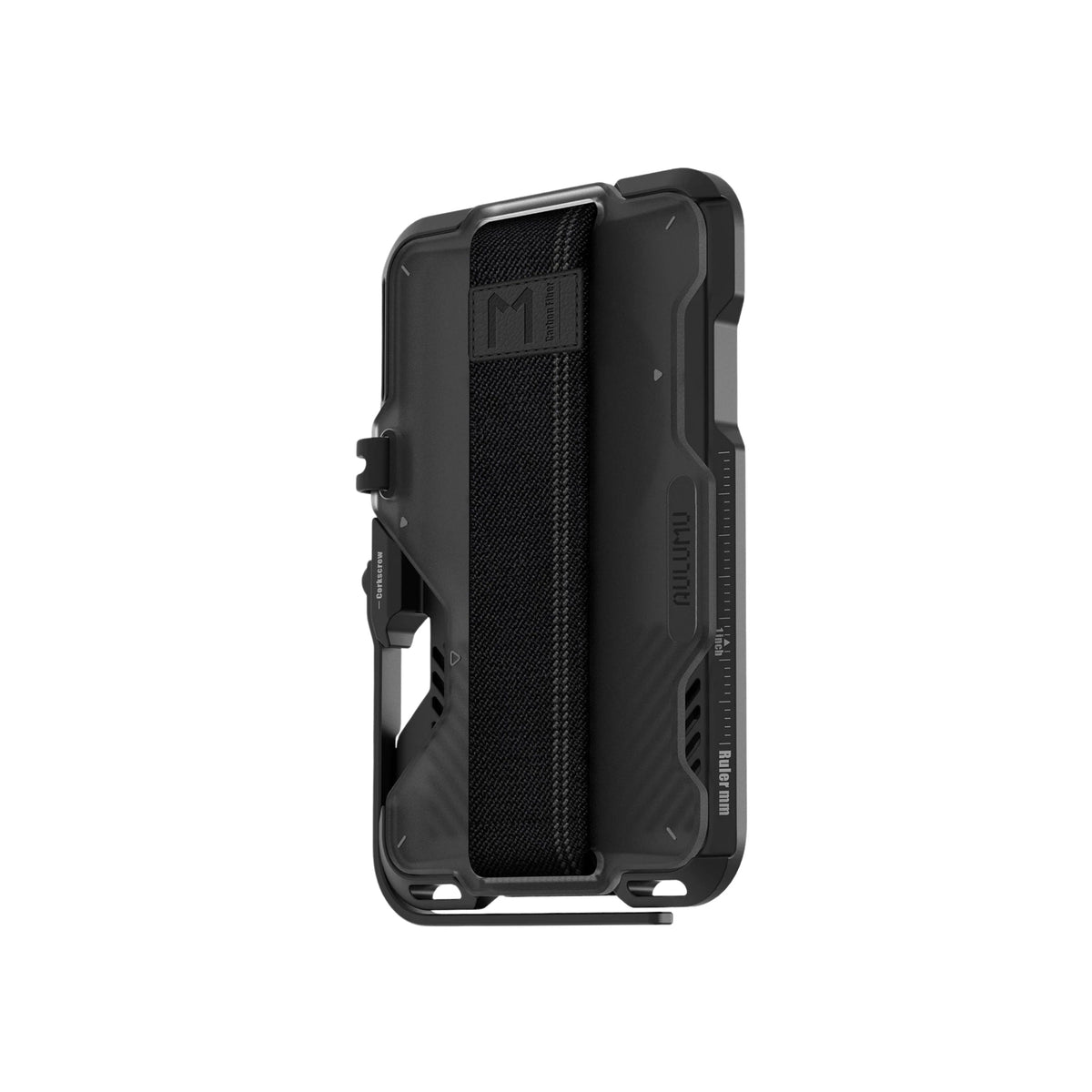 AULUMU Magnetic Metal Wallet Frosted Cover Translucent Gray