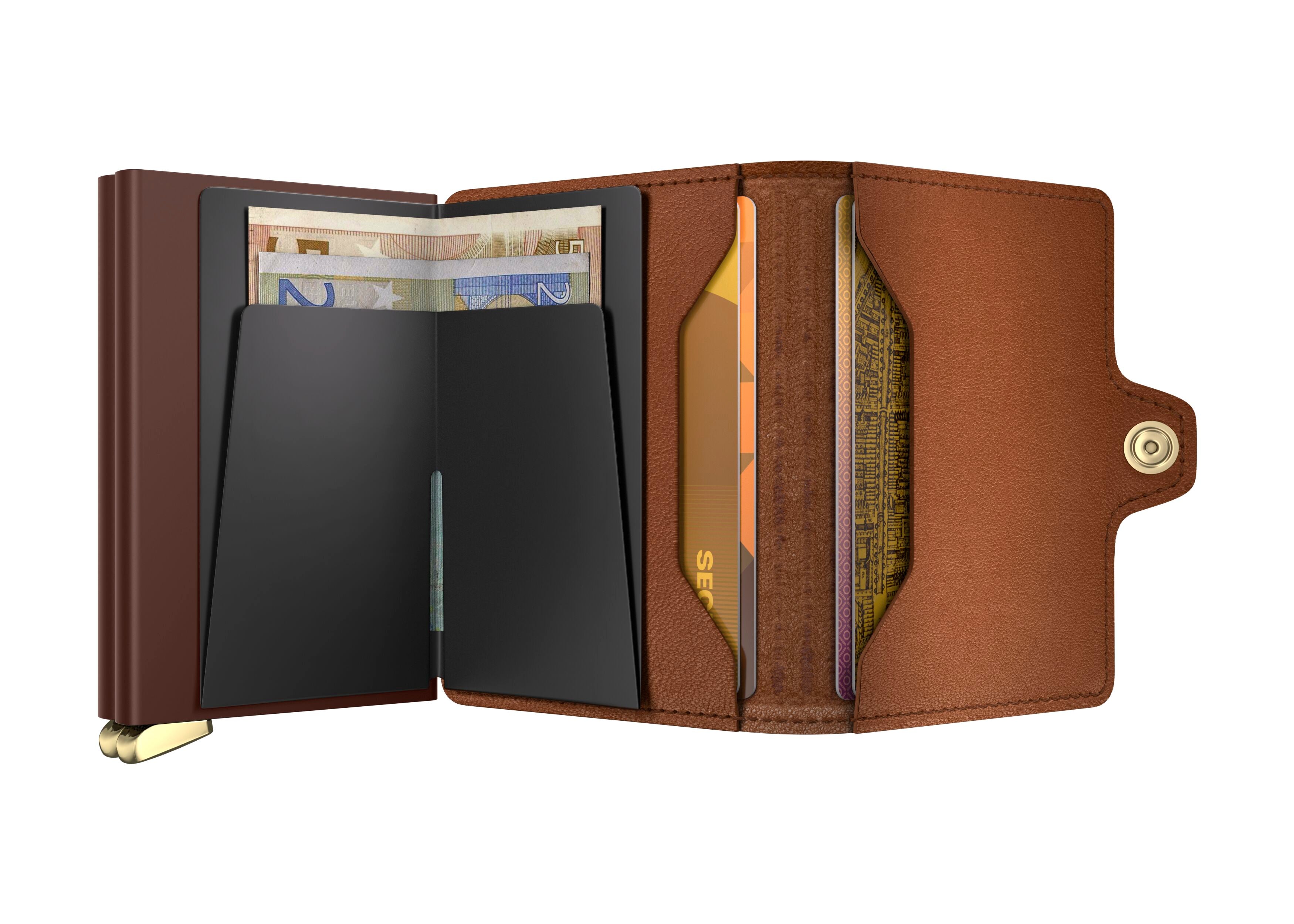Secrid Premium Twinwallet Emboss Lines Cognac