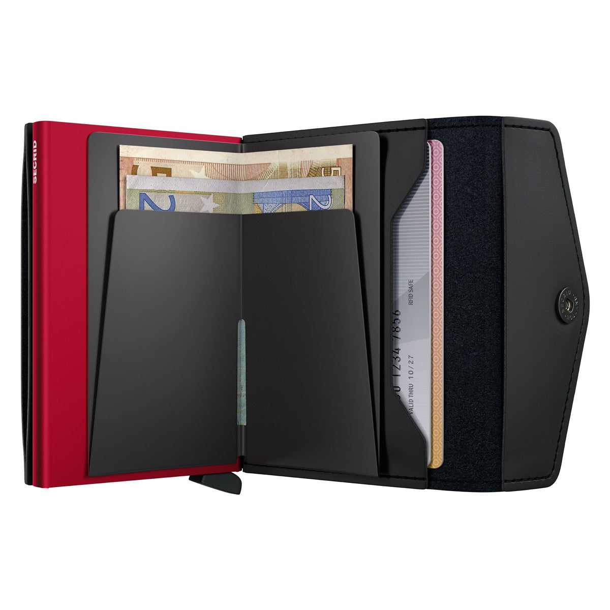 Secrid Envelope Wallet Matte Black-Red