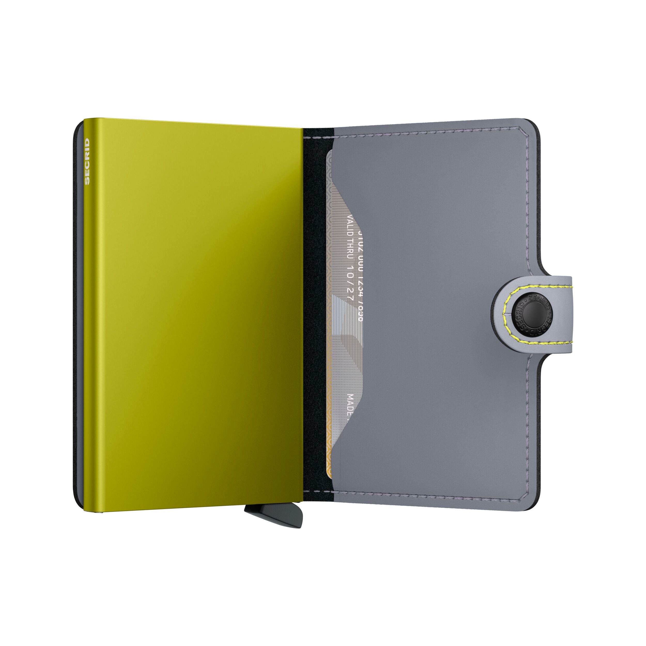 Secrid Miniwallet Matte Grey and Lime
