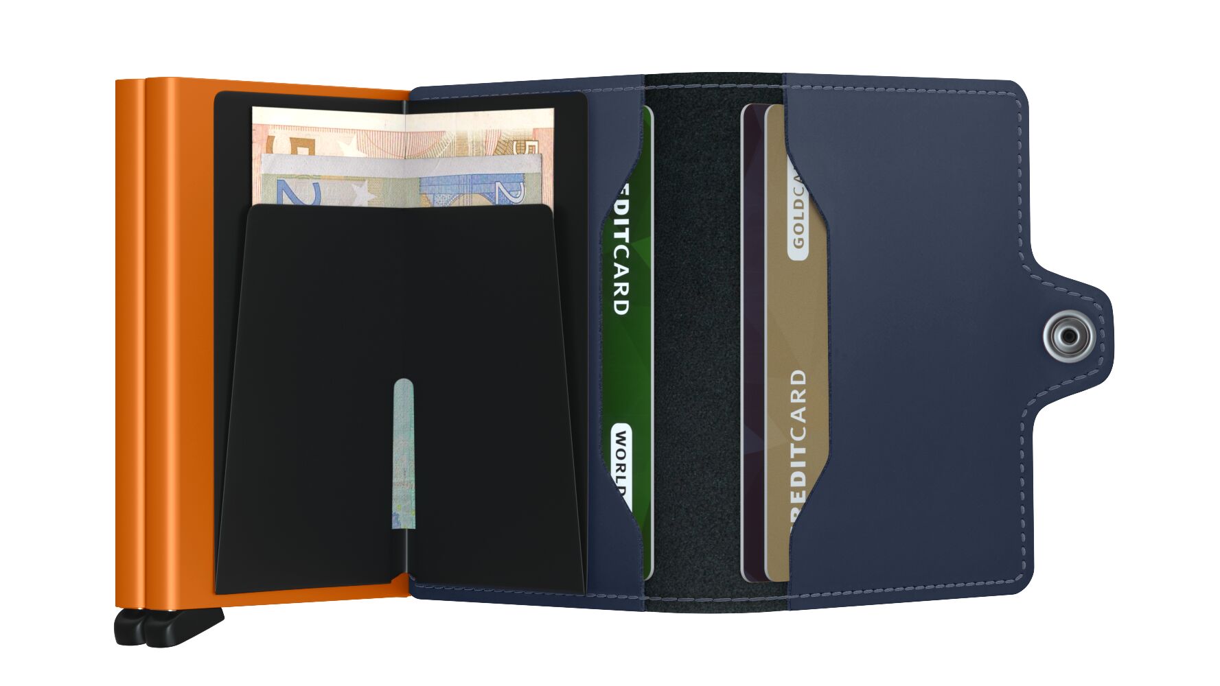 Secrid Twinwallet Matte Night Blue-Orange