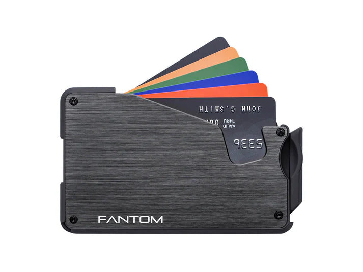 FANTOM S - Regular Black Aluminum Wallet (7-13) Cards