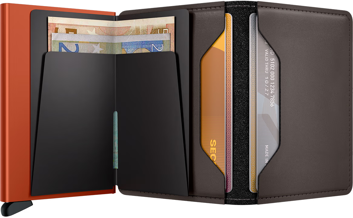Secrid Slimwallet Matte Truffle & Orange