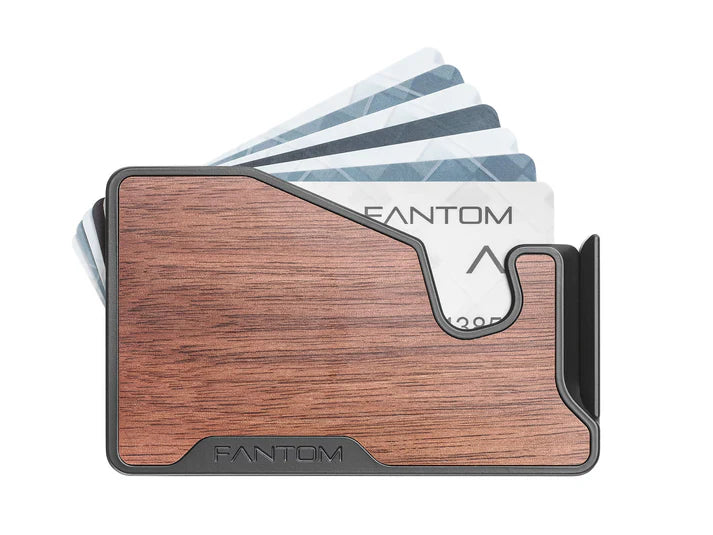 FANTOM M - Extra Slim Walnut Magsafe Wallet (4-7) Cards