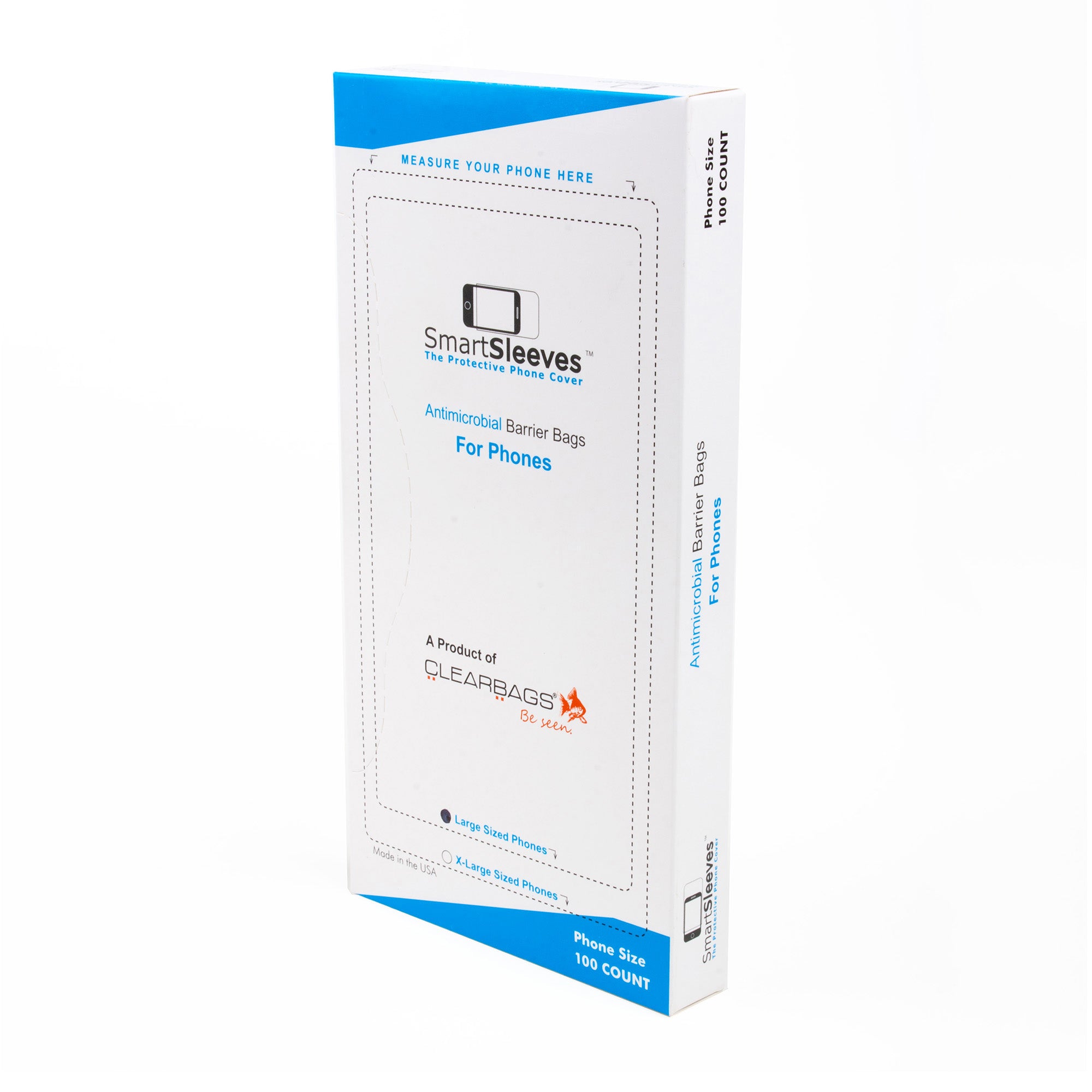 ClearBags Antimicrobial SmartSleeves for Phones - Large (100pcs) - 15-07384