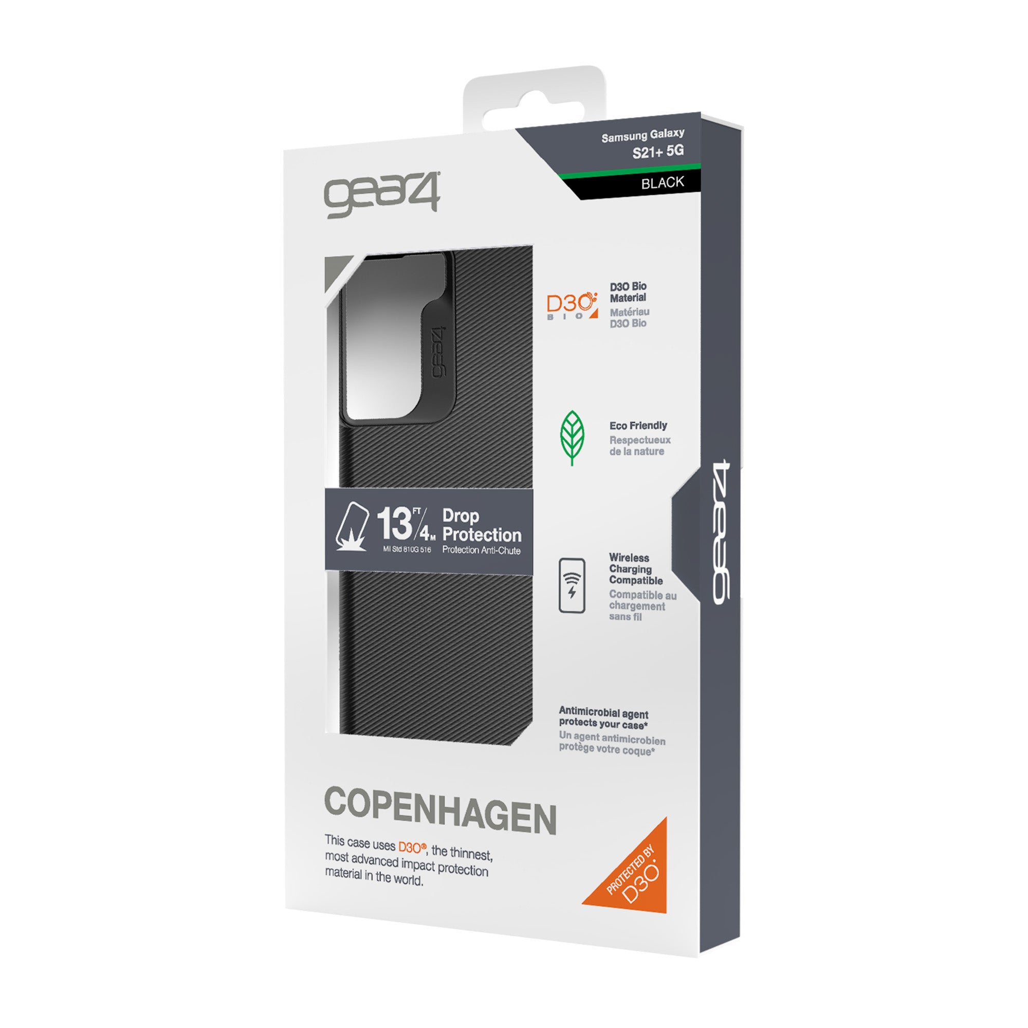 Samsung Galaxy S21+ 5G Gear4 D3O Bio Black Copenhagen Case - 15-08380