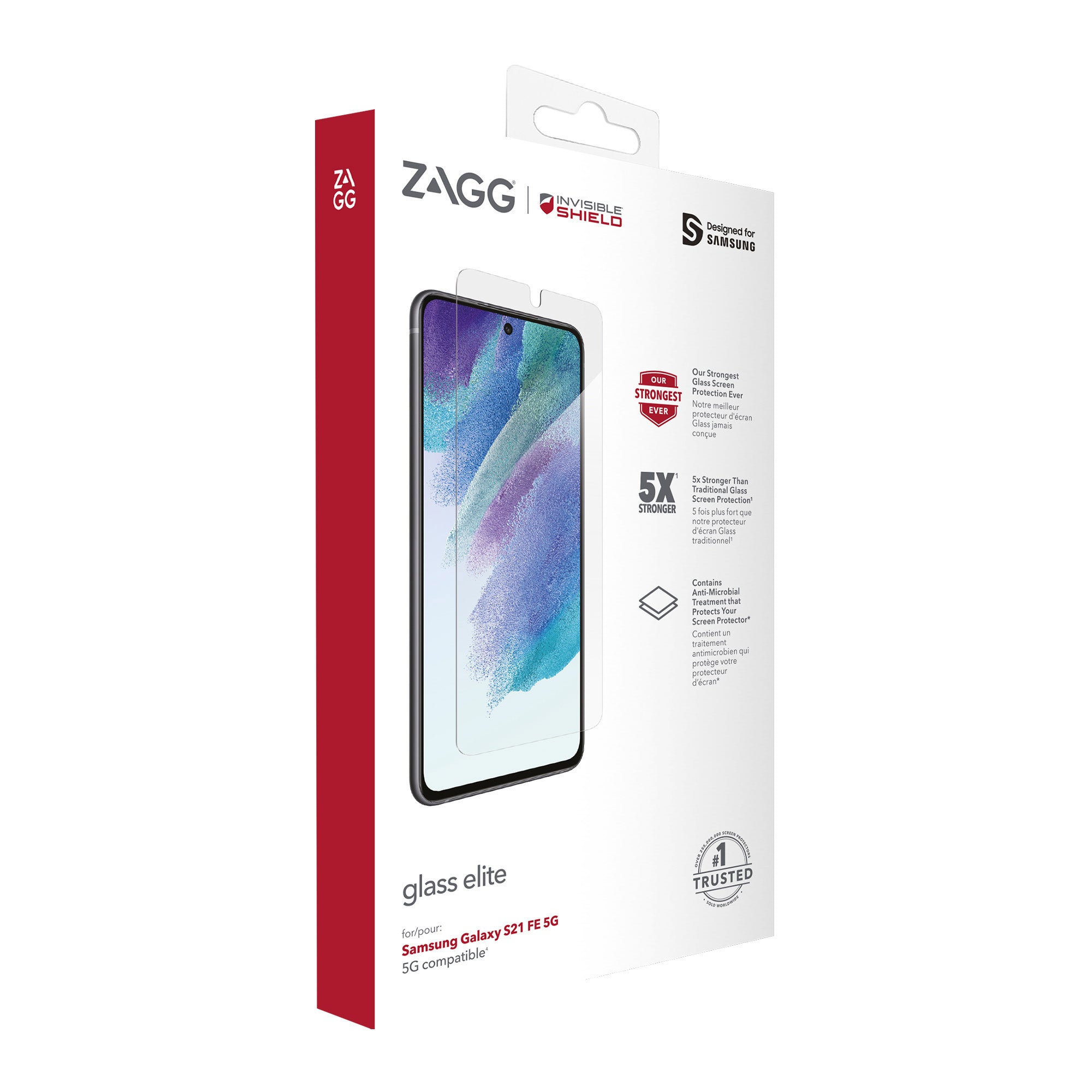 Samsung Galaxy S21 FE 5G ZAGG InvisibleShield Glass Elite+ Glass Screen Protector - 15-08869