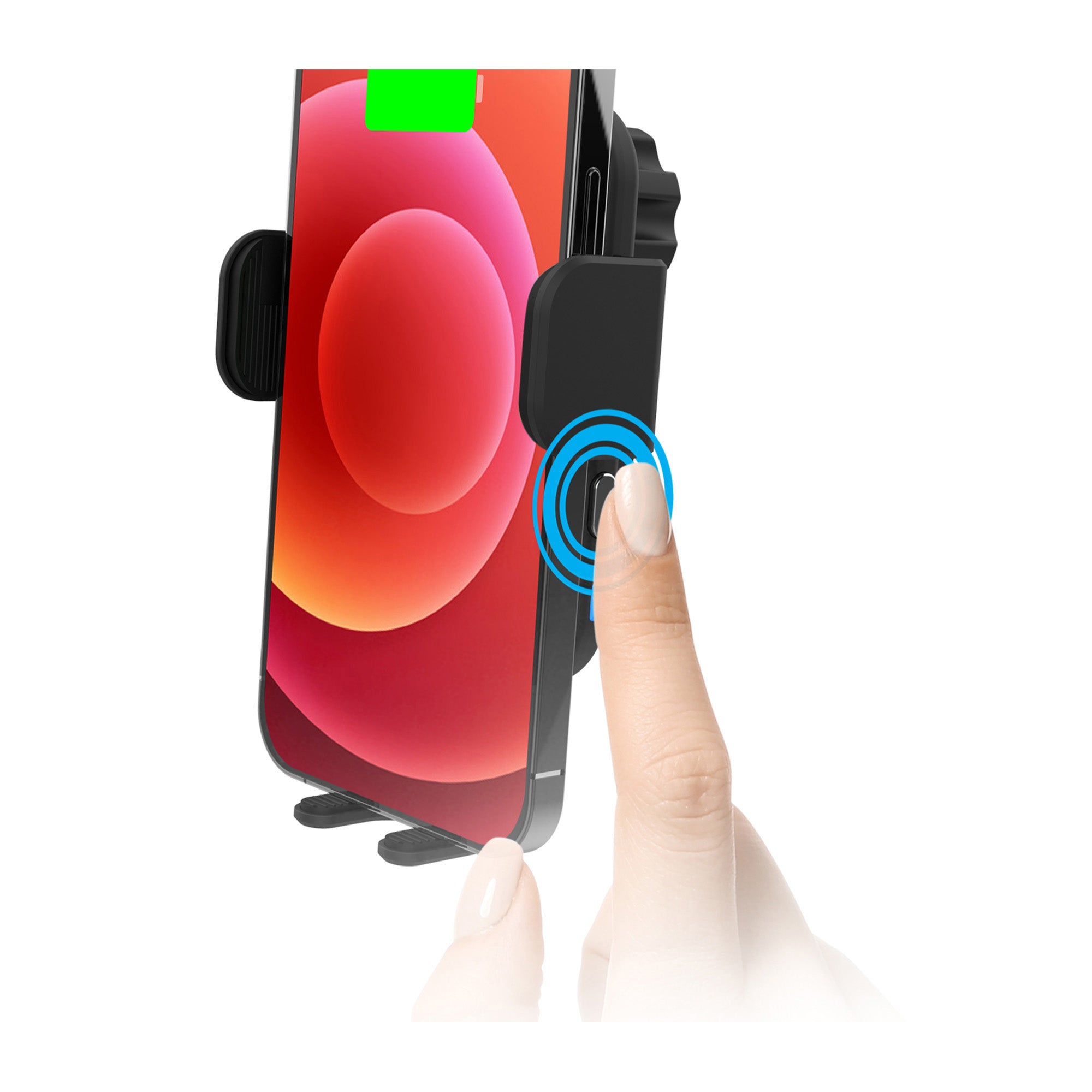 Naztech 15W Black Smart Grip Wireless Charging Car Mount w/ Vent Mount & Suction Mount - 15-09075