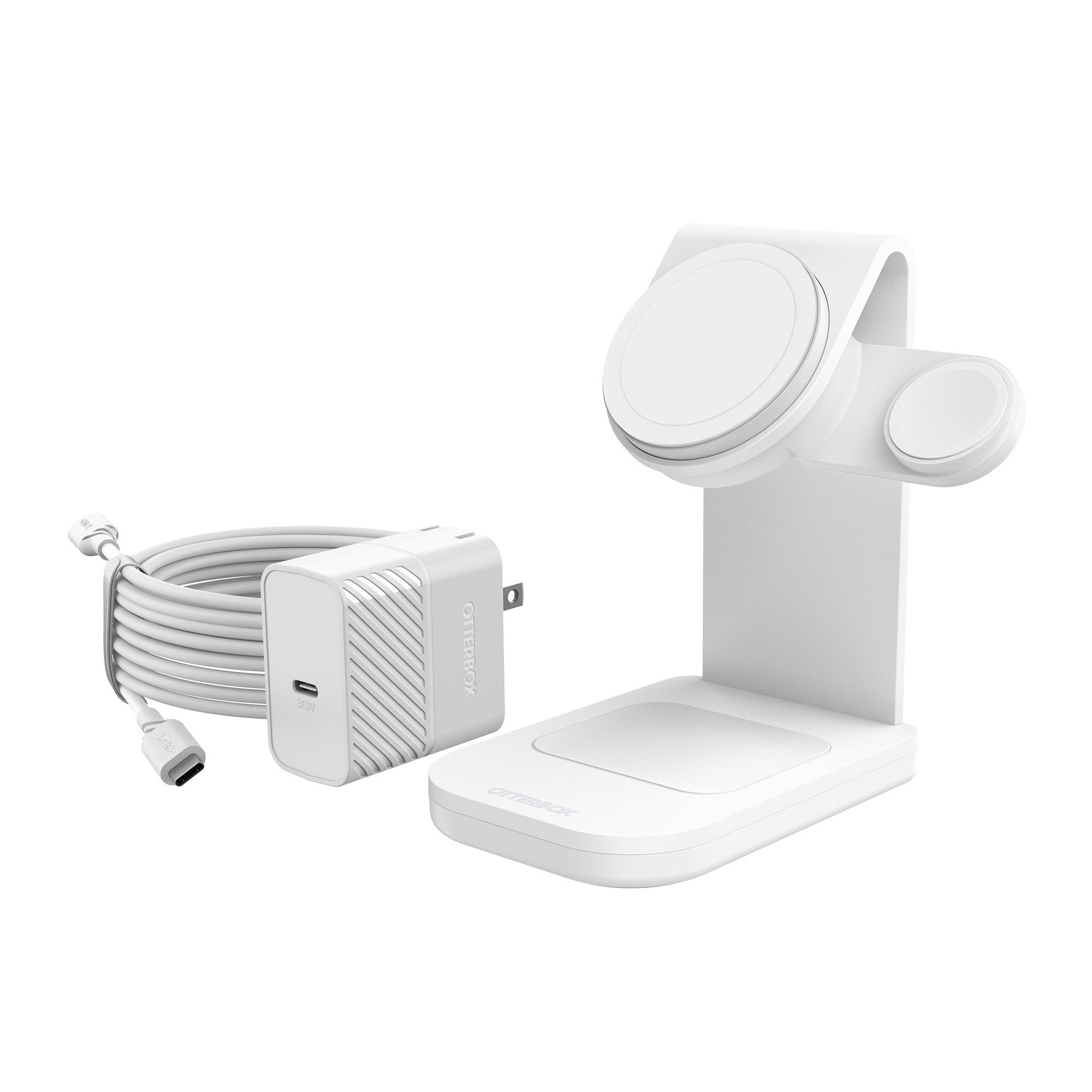 Otterbox 3-in-1 Charging Station Made for MagSafe w/ Apple Watch Charger + Airpods - White - 15-10678