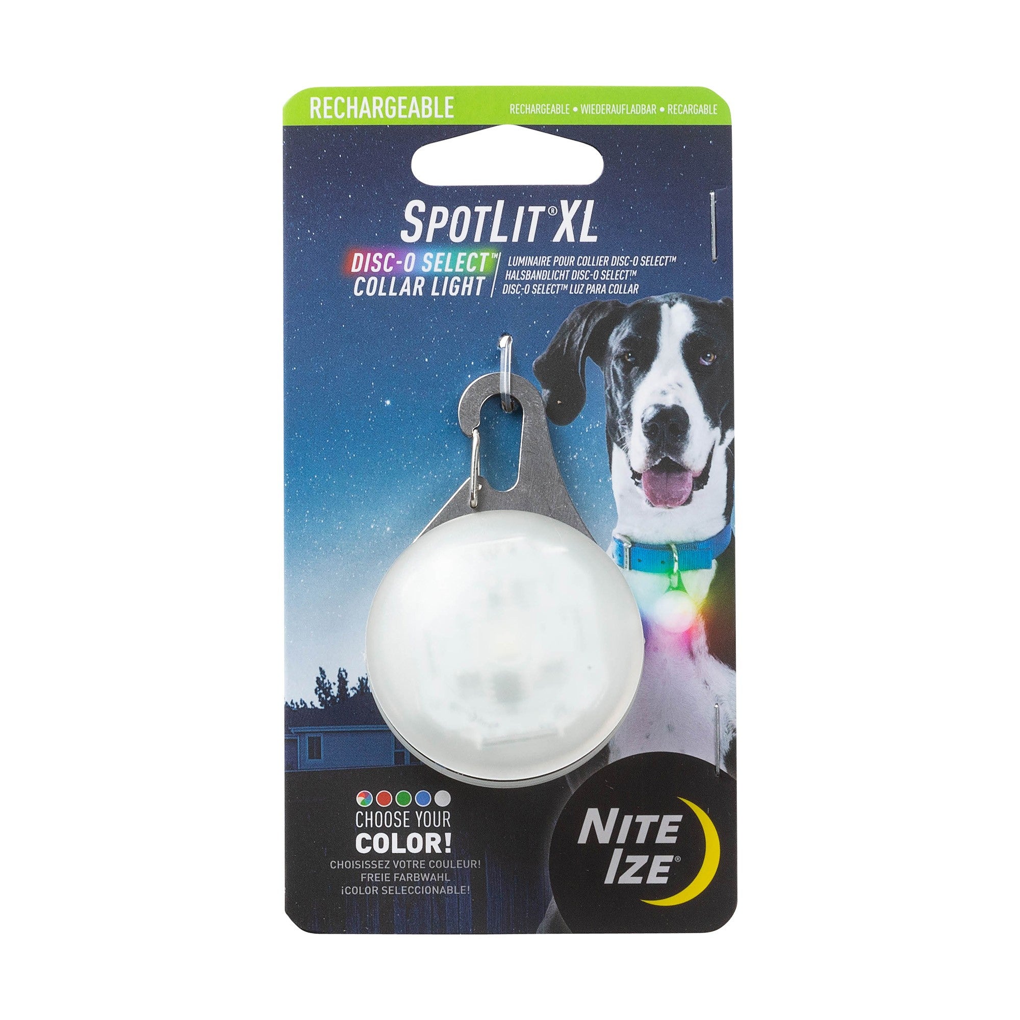 Nite Ize SpotLit XL Rechargeable Collar Light - Disc-O Select - 15-10872